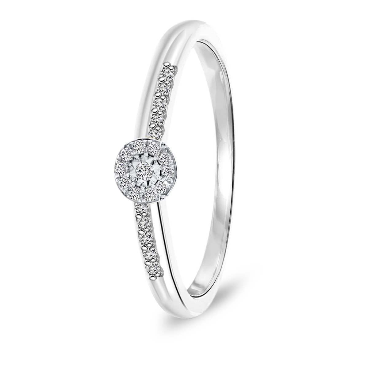 Witgouden ring met diamant 46701R021-W