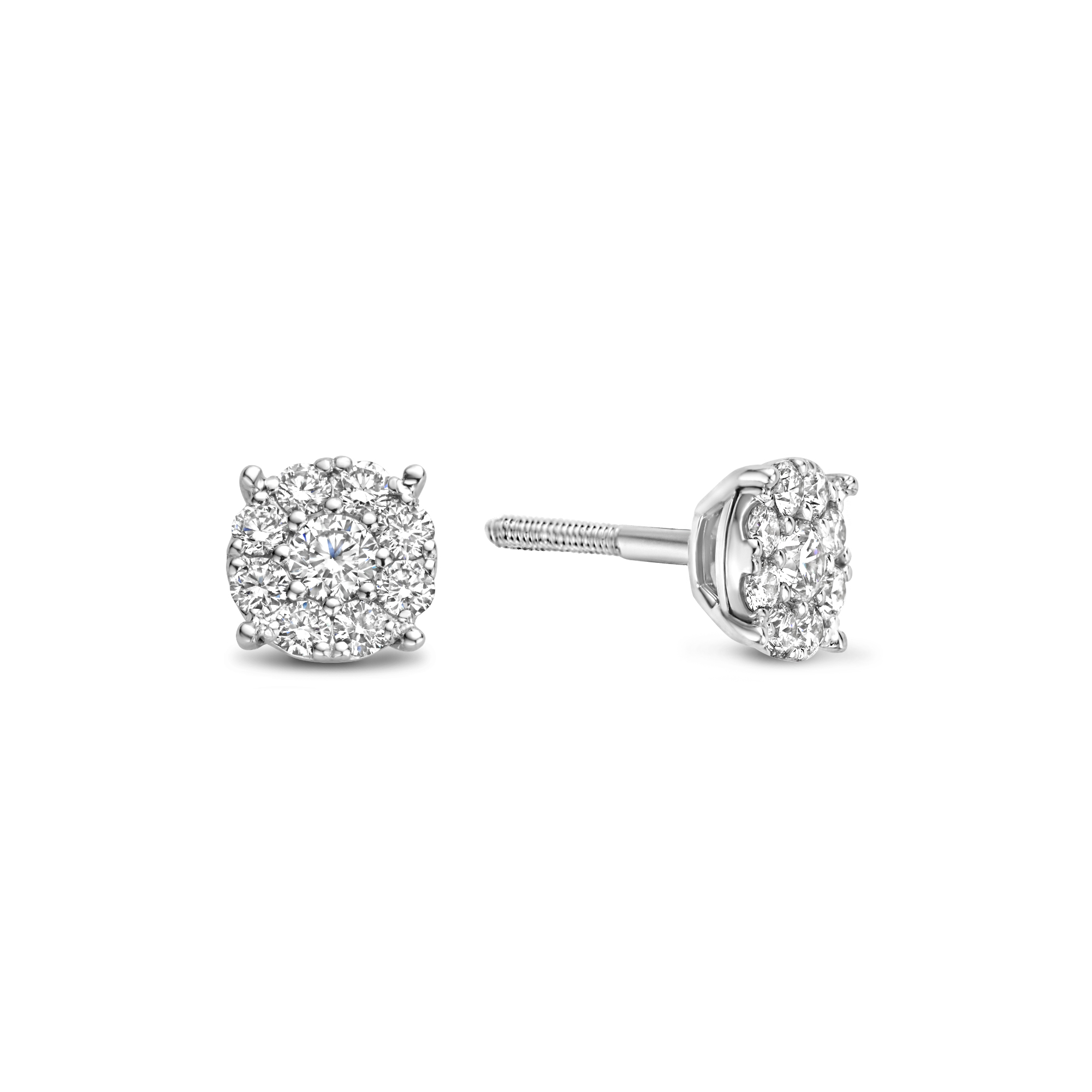 Witgouden oorknoppen met lab grown diamant E01-L-MLN35726