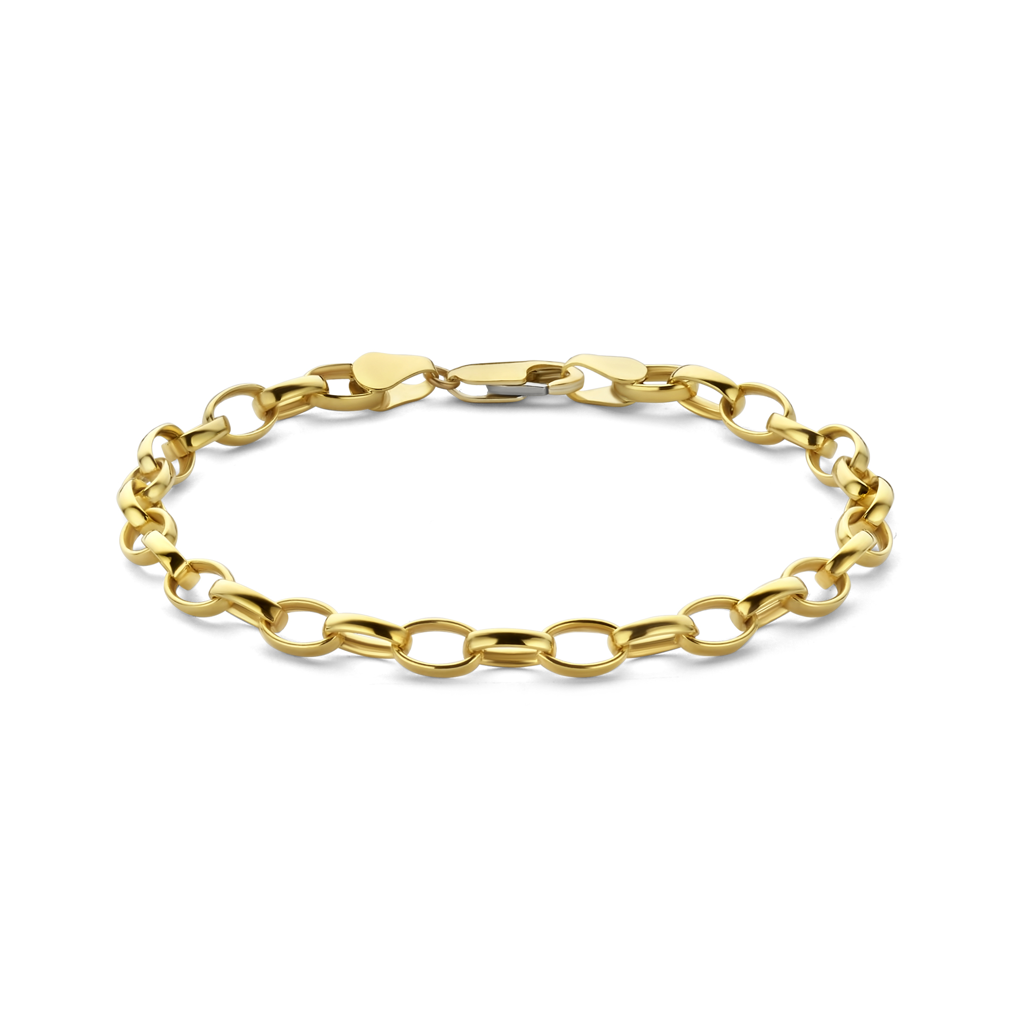 Schakelarmband van goud met een zilveren kern - 40-JGW-Y