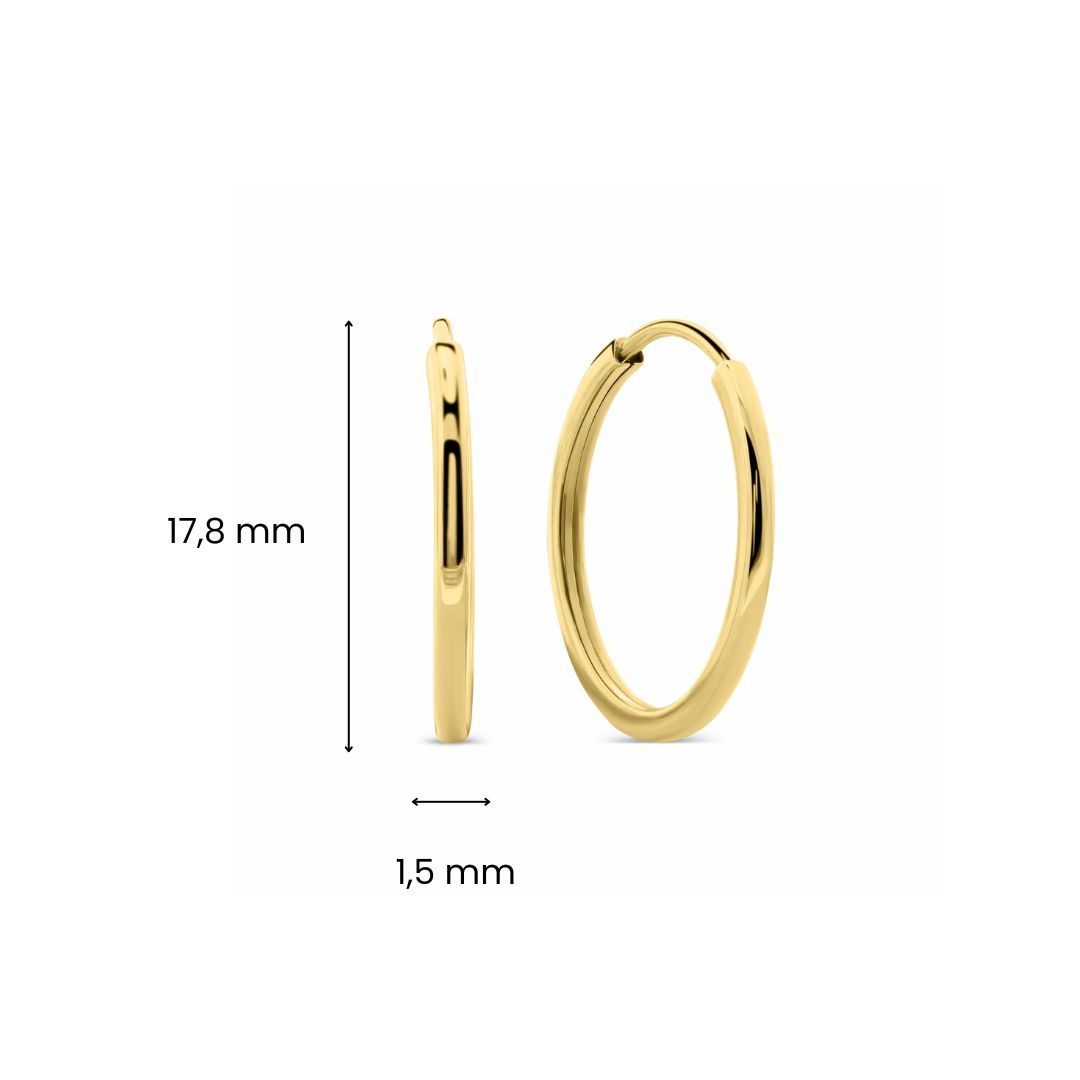 Geelgouden oorringen E122-XLTE0225-Y