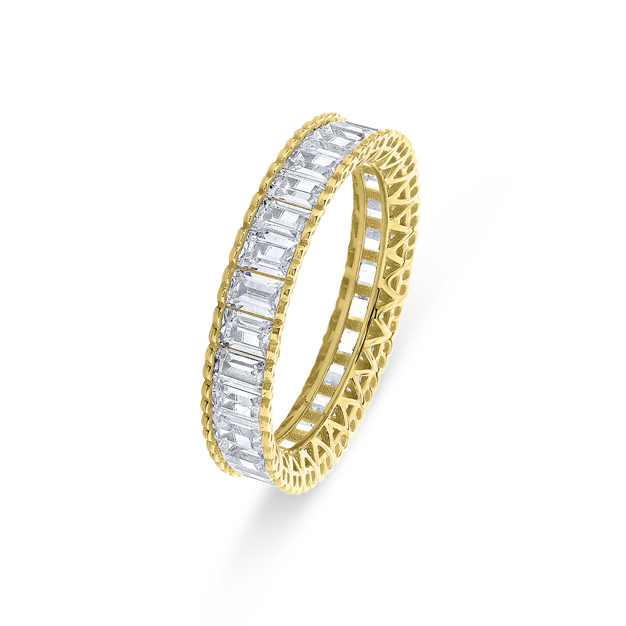 Geelgouden eternity ring met zirkonia R122-I8CR5793-FCZ-Y
