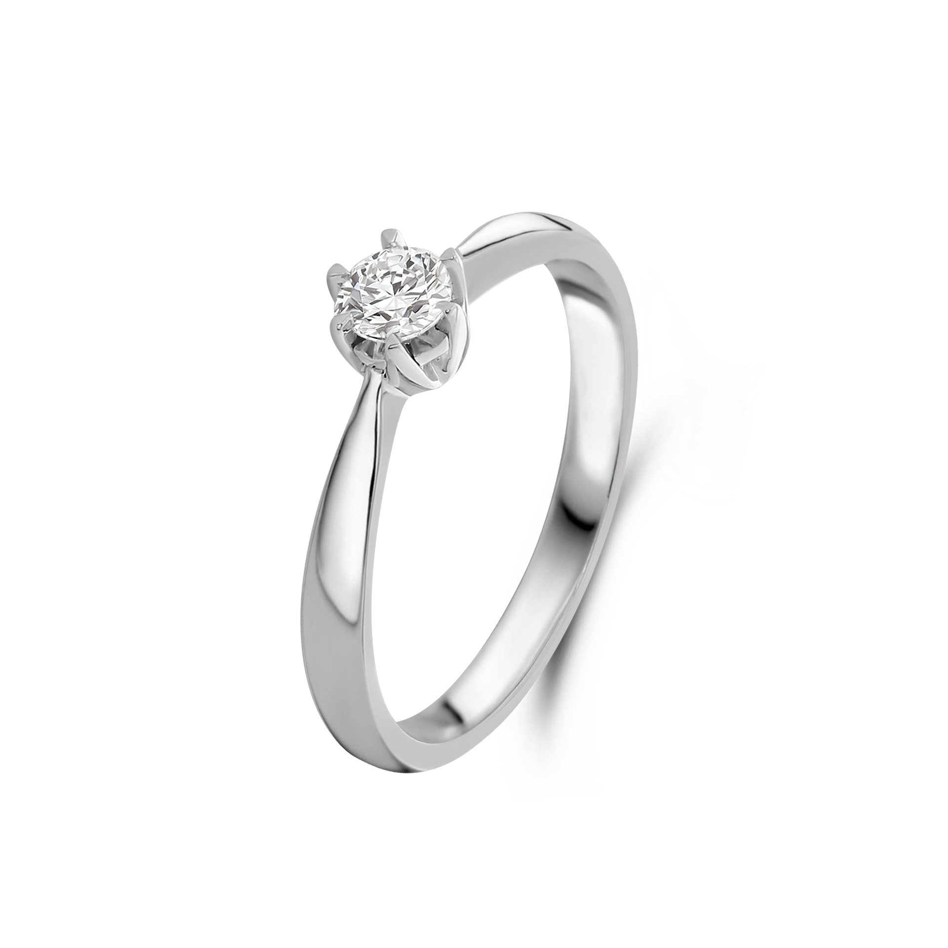 Witgouden solitaire ring met lab grown diamant R138-RG63012-CV-020-W