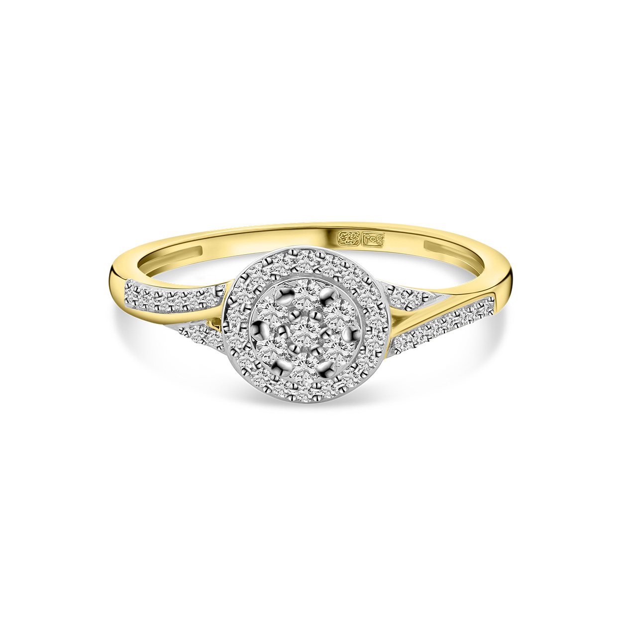 Geelgouden ring met diamanten R138-RG84438-Y
