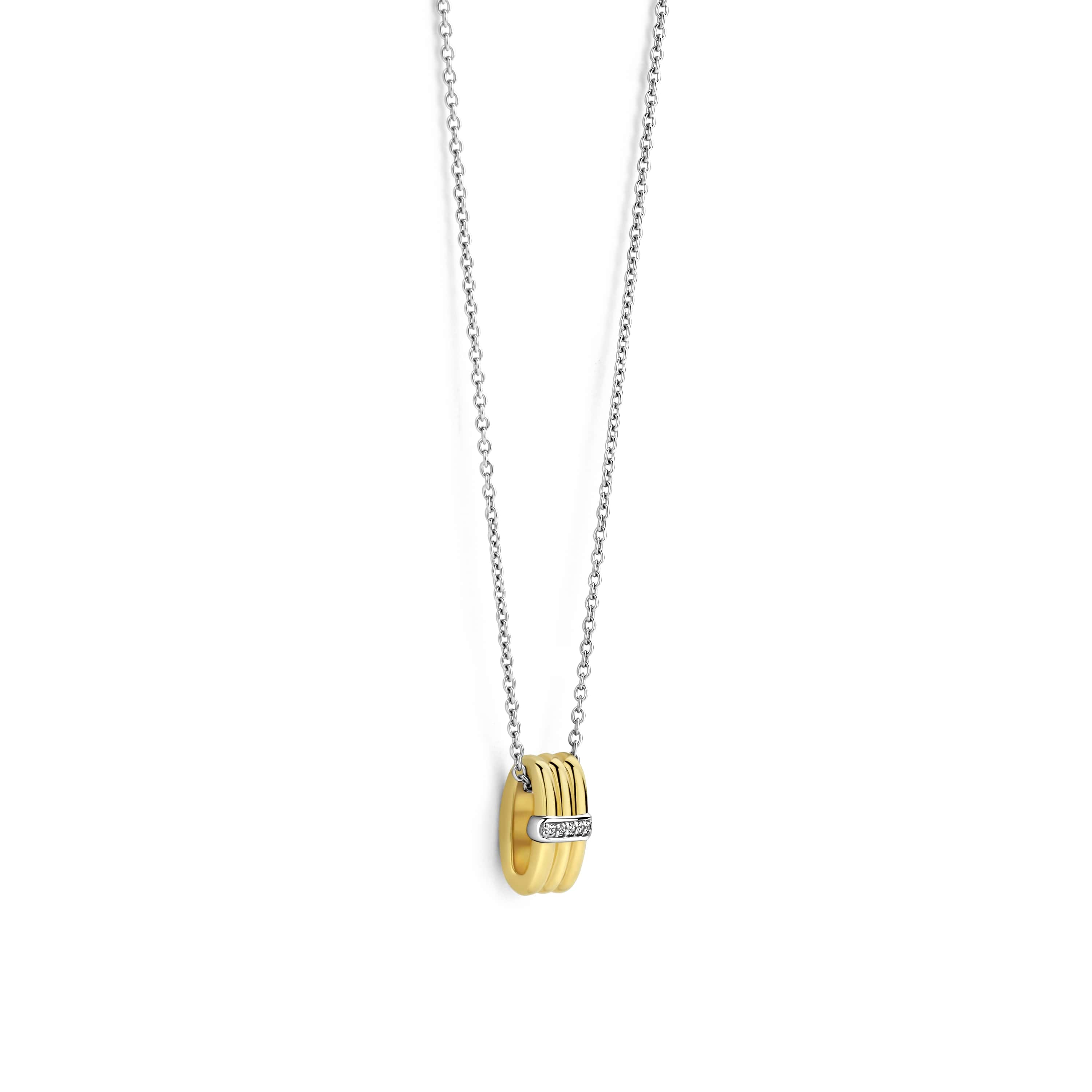 Ketting met gold plated hanger - 34057ZY