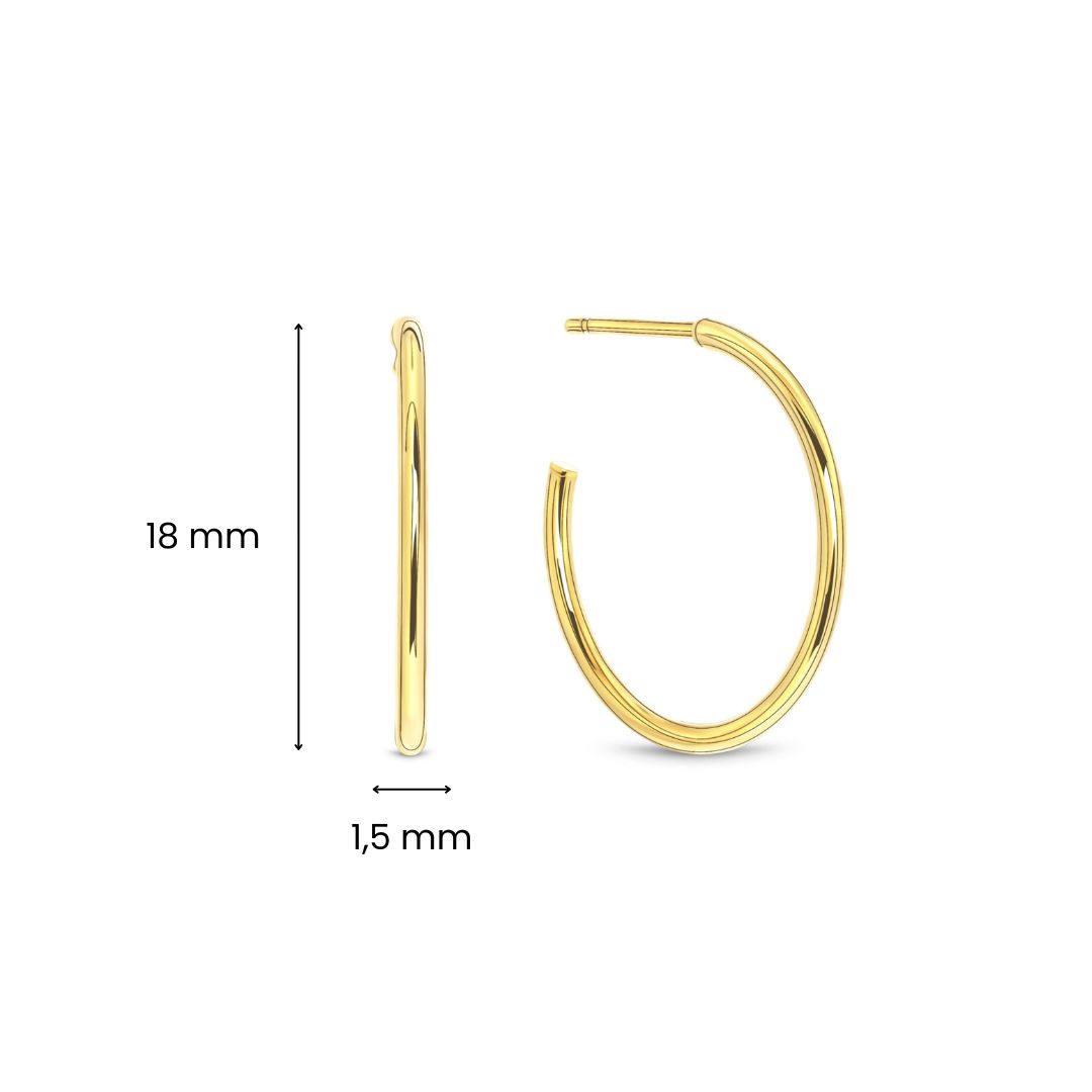 Geelgouden oorringen E122-X3TE11521-Y