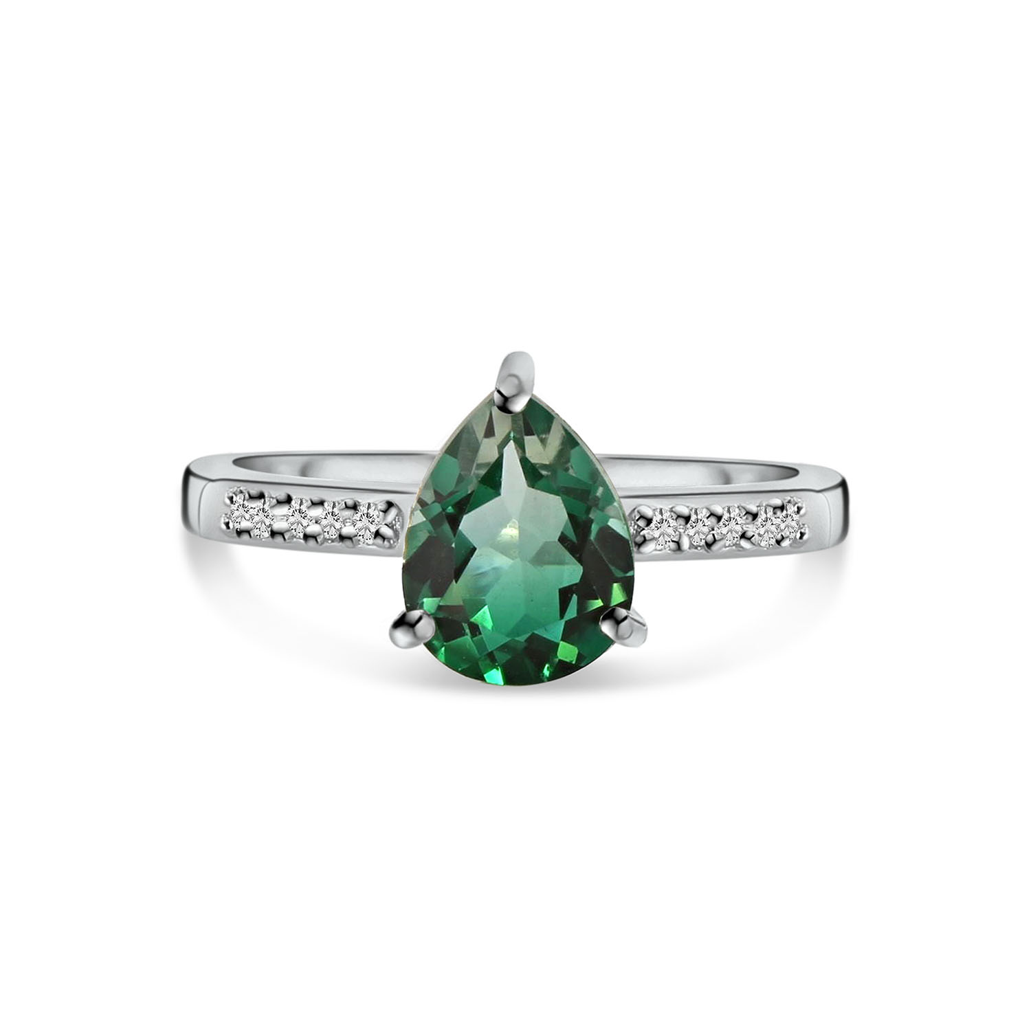 Ring met Kwarts en Lab Grown Diamant - SET659-R