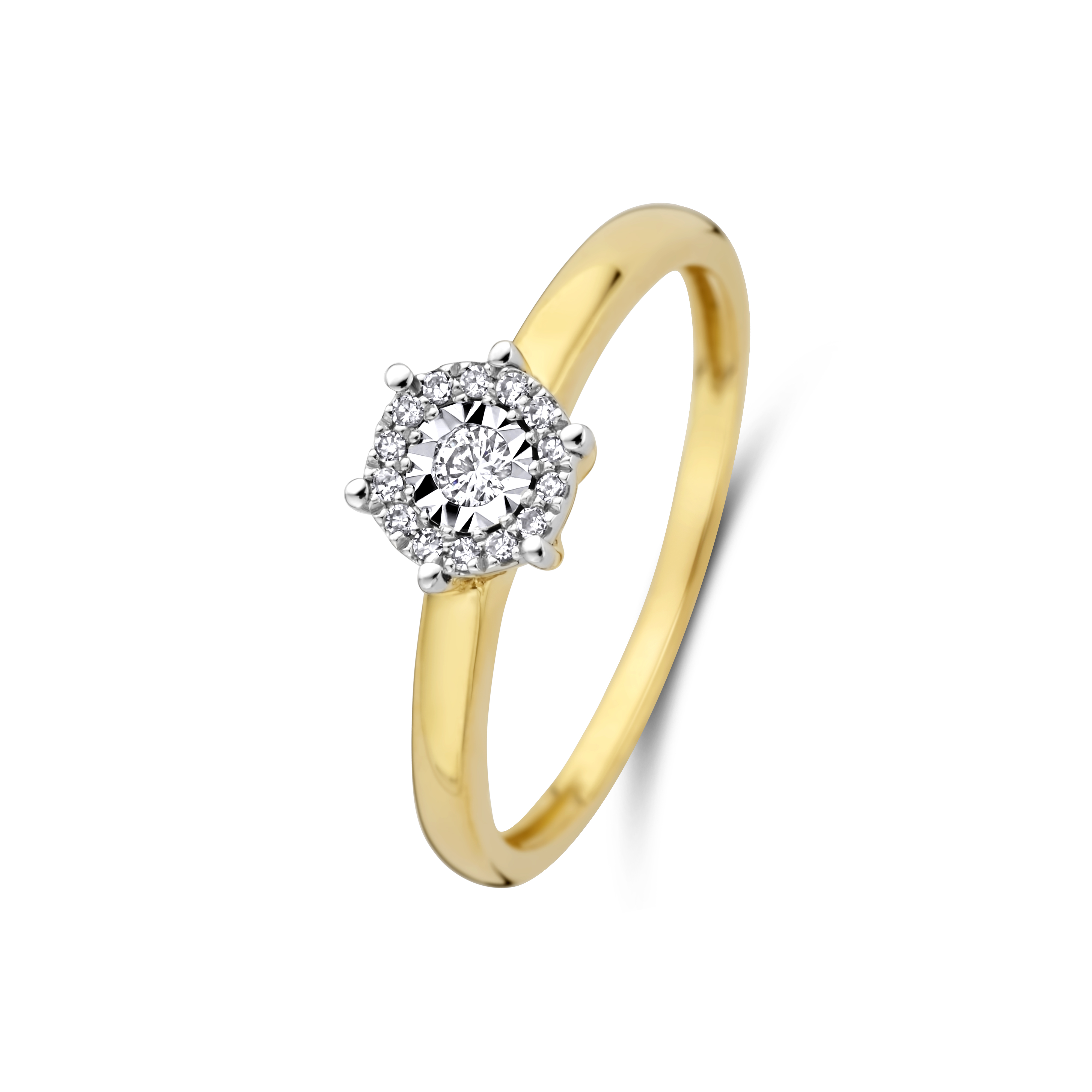 Geelgouden ring met diamanten R092-48553R006-YW
