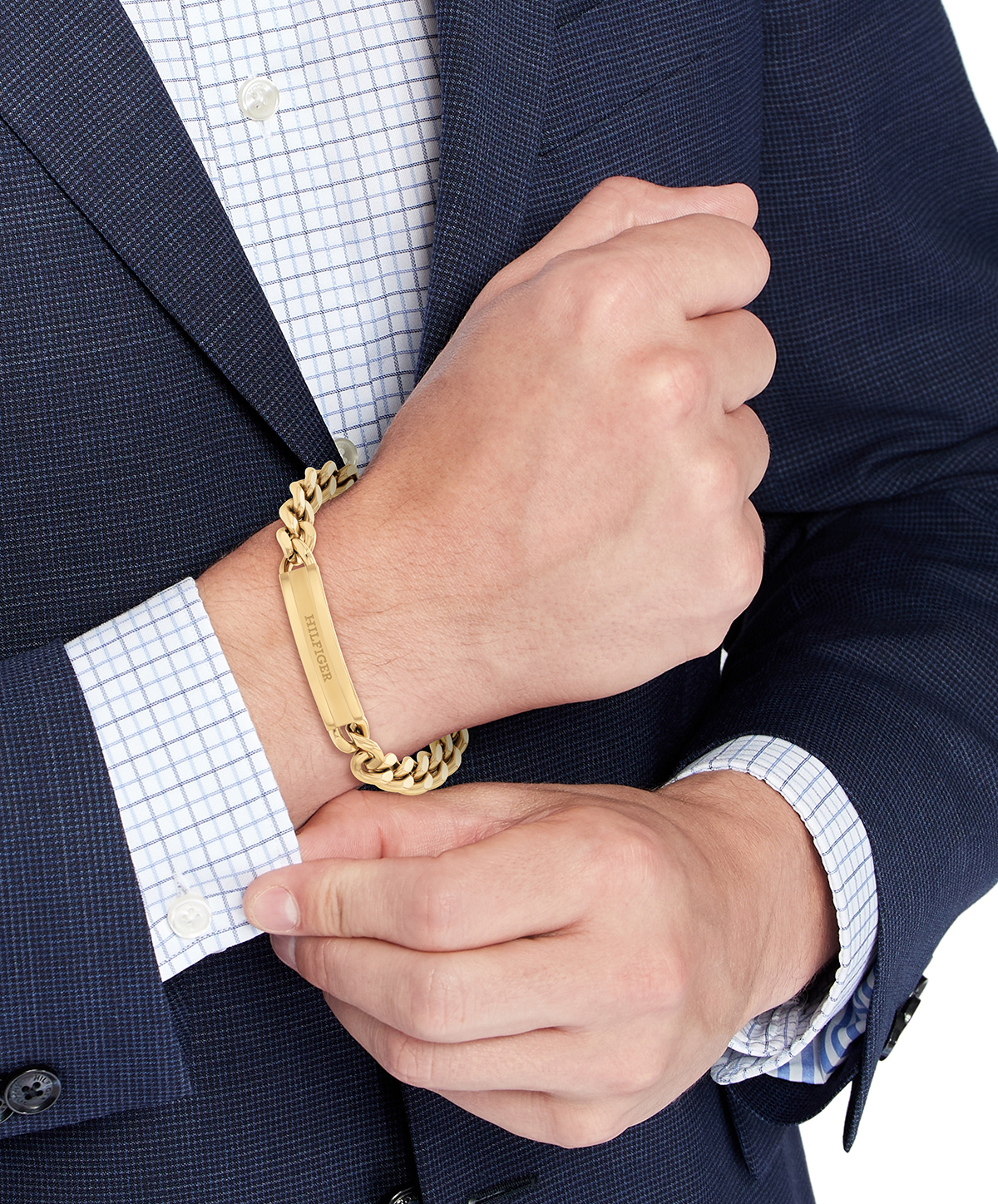 Schakelarmband van goudkleurig staal TJ2790580