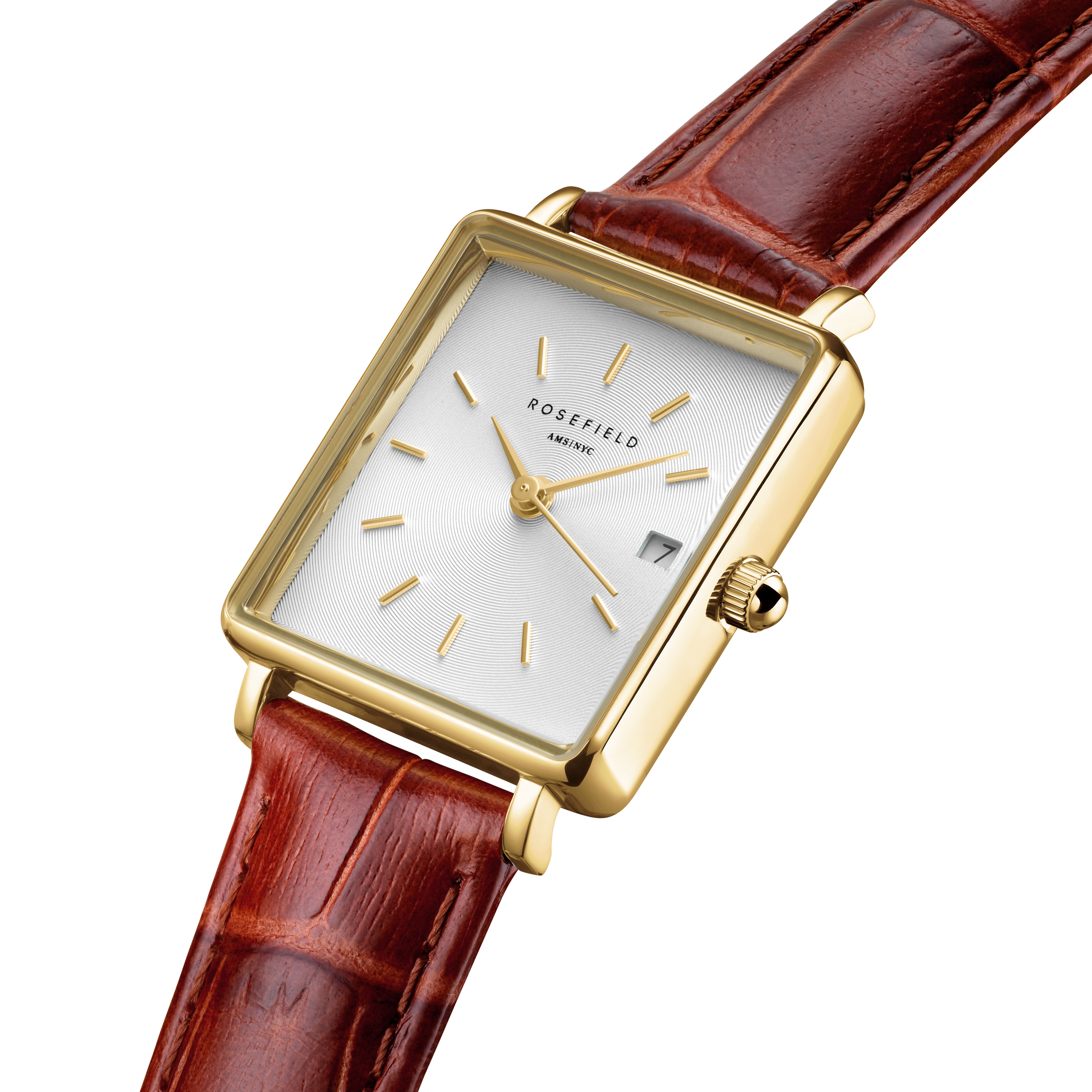 Dameshorloge Boxy XS White/Brown QWBLG-Q55