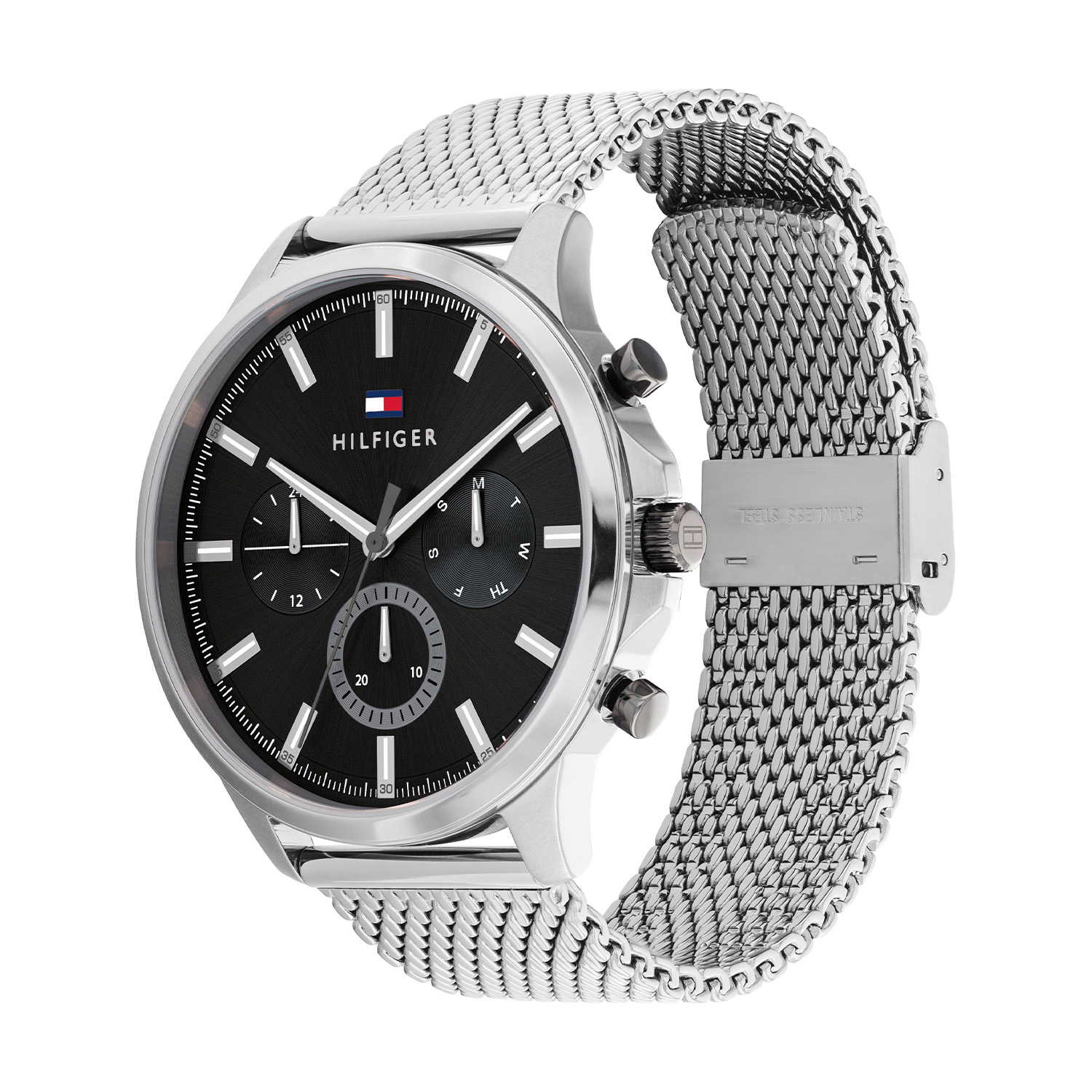 Horloge Heren Staal Zilverkleurig Milanese band 44 mm