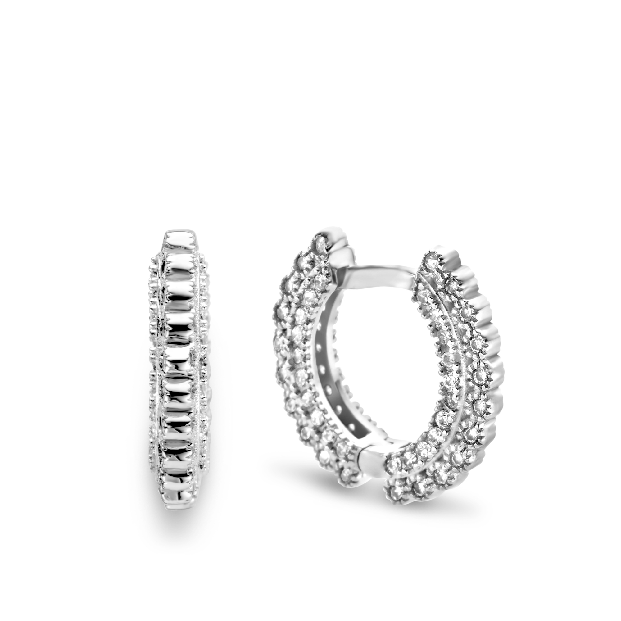 Sterling Zilveren oorringen met zirkonia TCP11906
