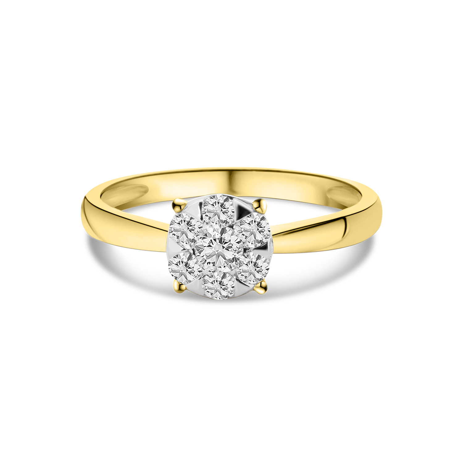 Geelgouden ring met diamanten R480-RR010306ADI-Y