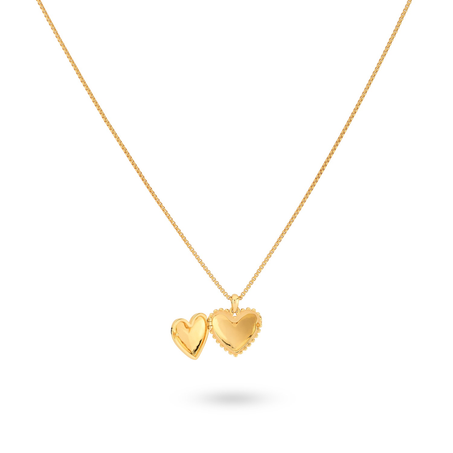Ketting van gold plated  met medaillon hanger 32452Y