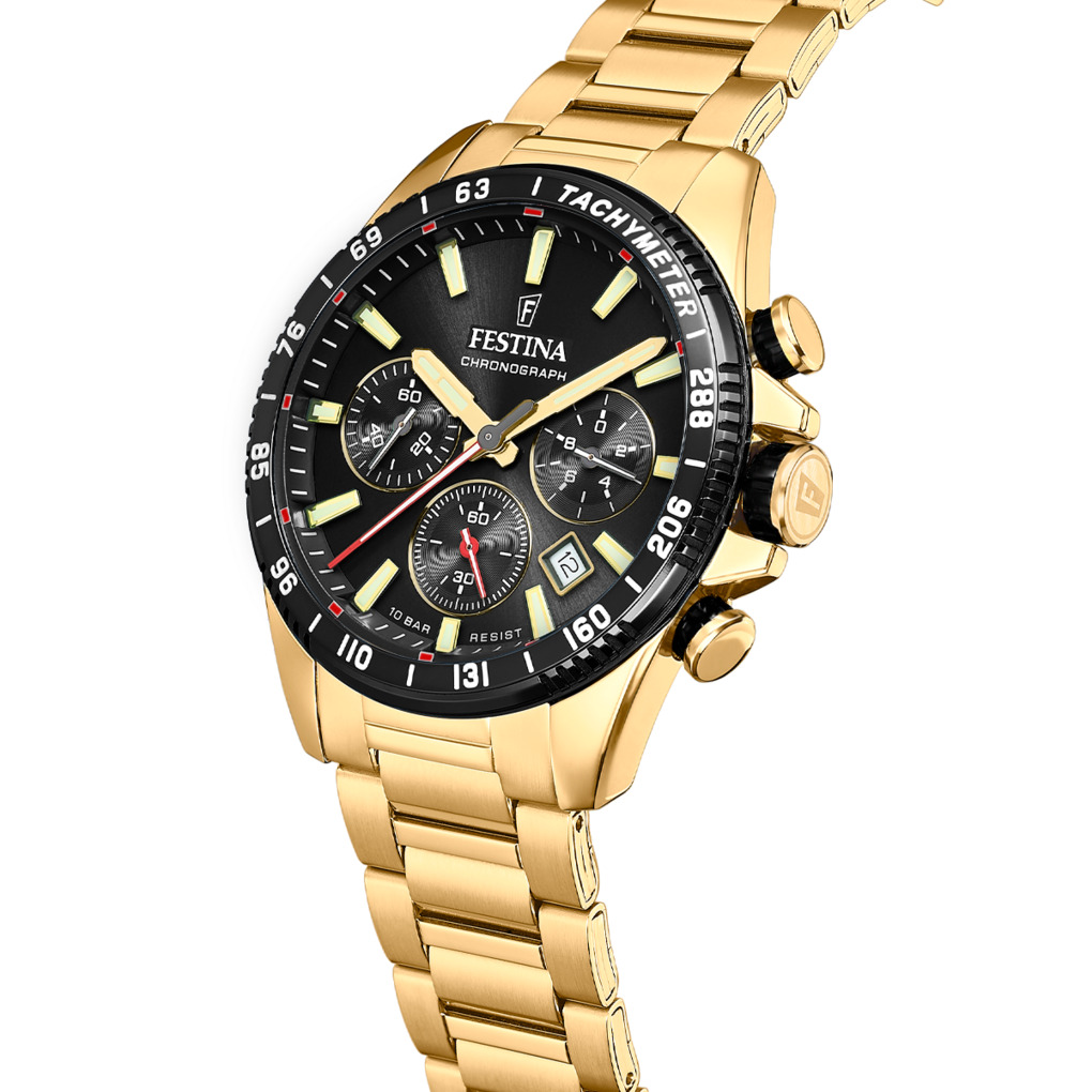 Herenhorloge Timeless Chrono Gold Black - F20634-5