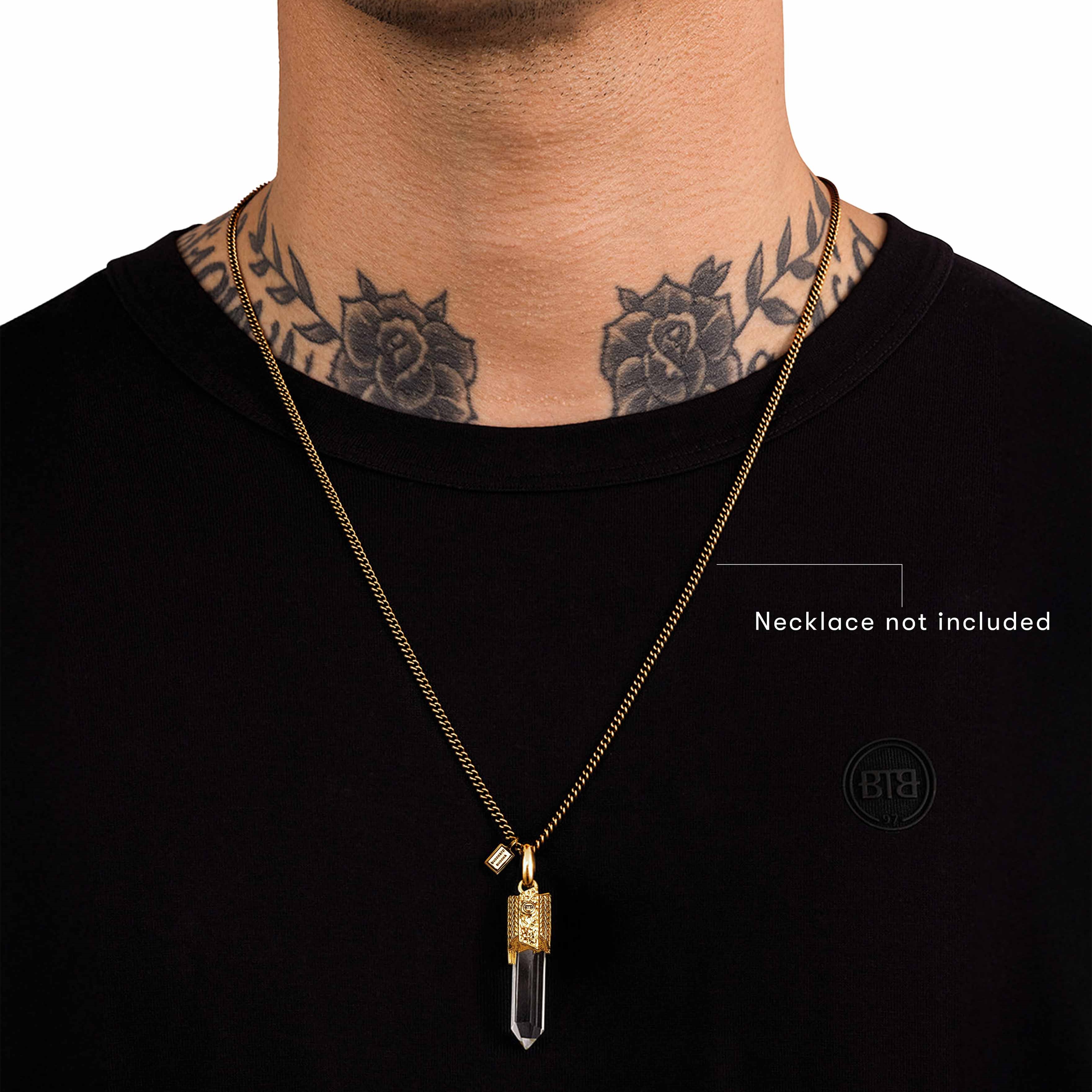 Hanger Edelsteen Gold Plated Bergkristal - 701RCGV