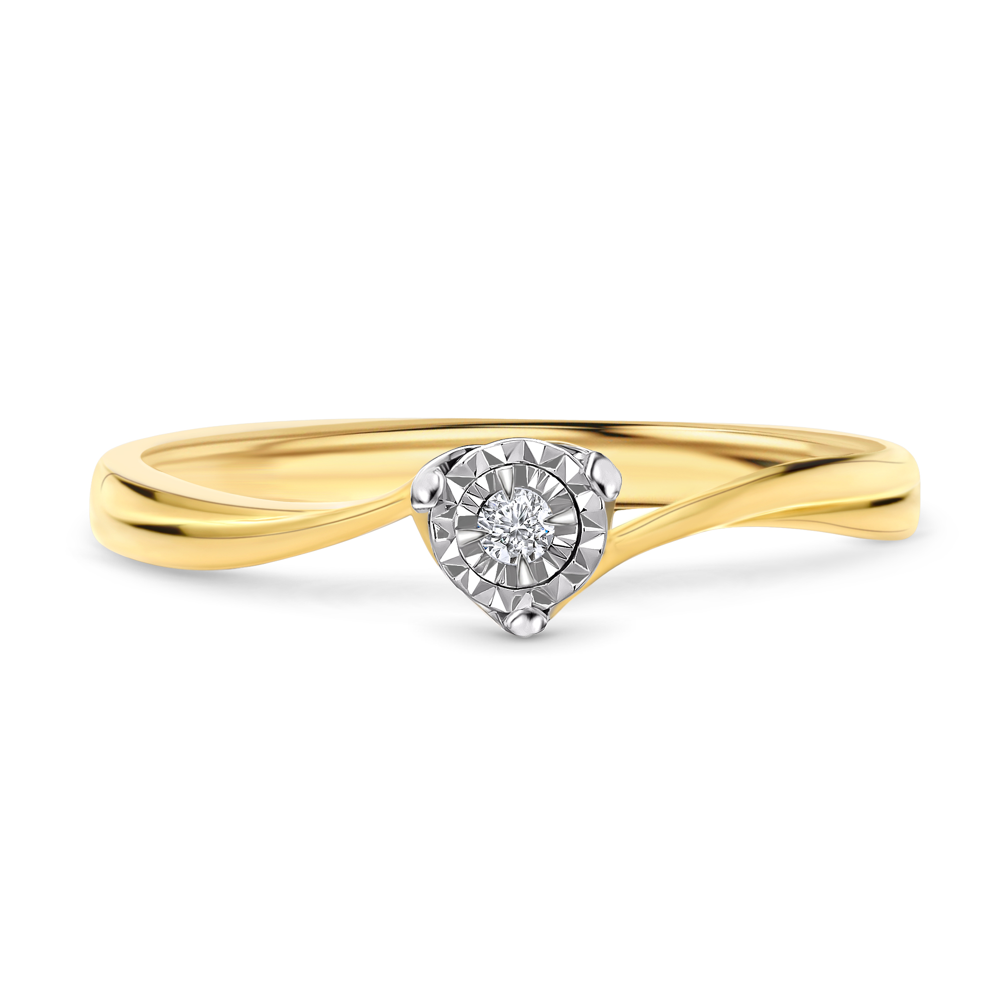 Geelgouden ring met diamant