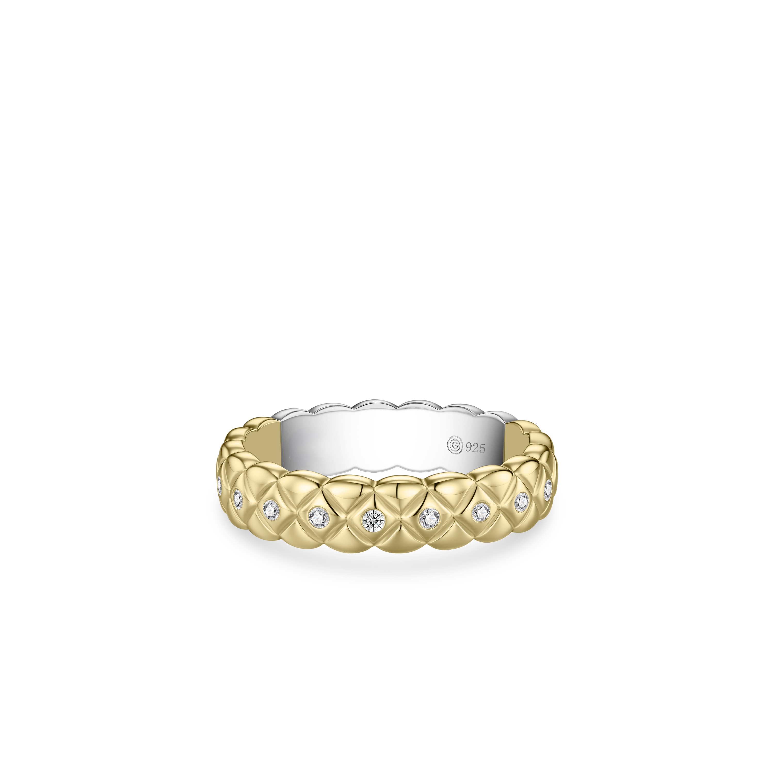 Ring gold plated met Zirkonia - R491Y