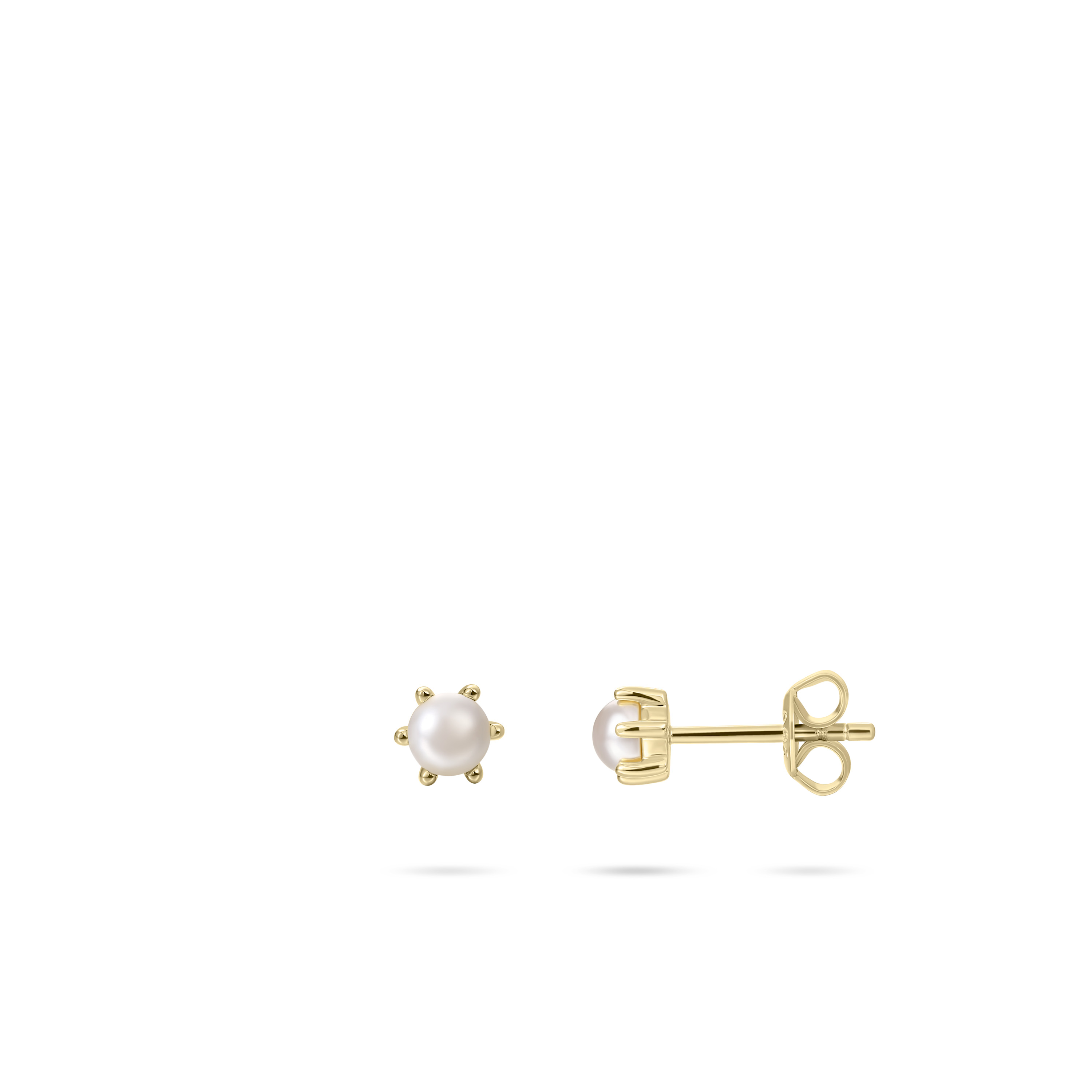 gold plated parel oorknoppen SPE03YWP
