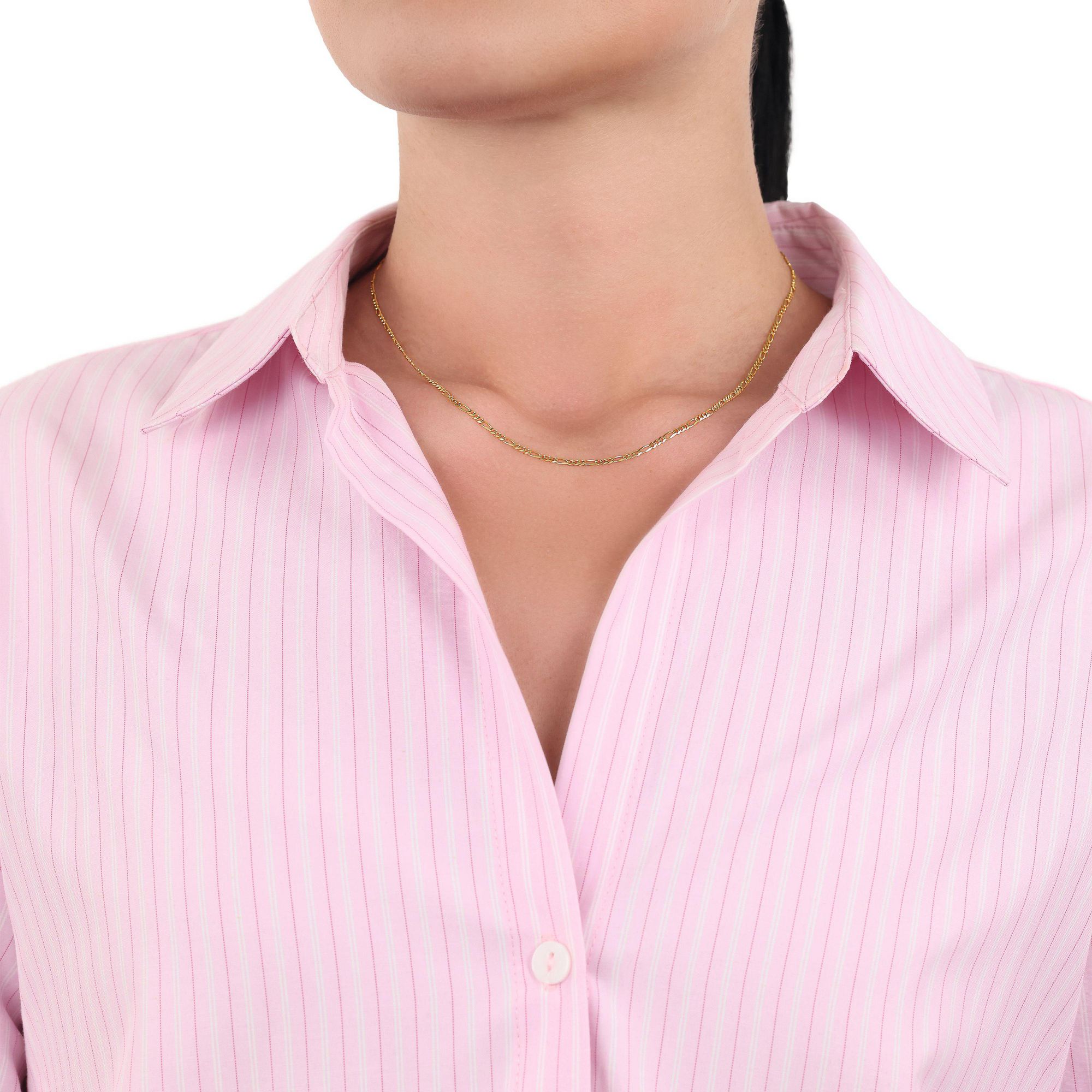 Geelgouden ketting met Figaro schakel - 2100328