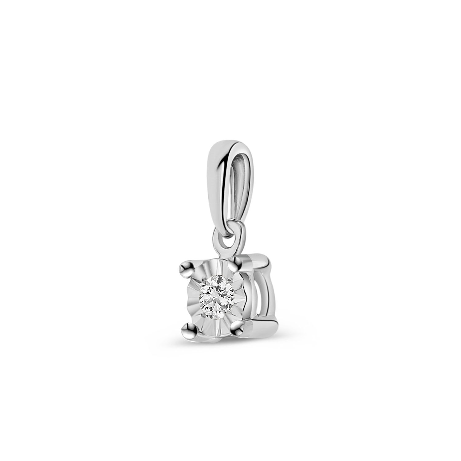 Witgouden hanger met diamant P766-PL33968-W