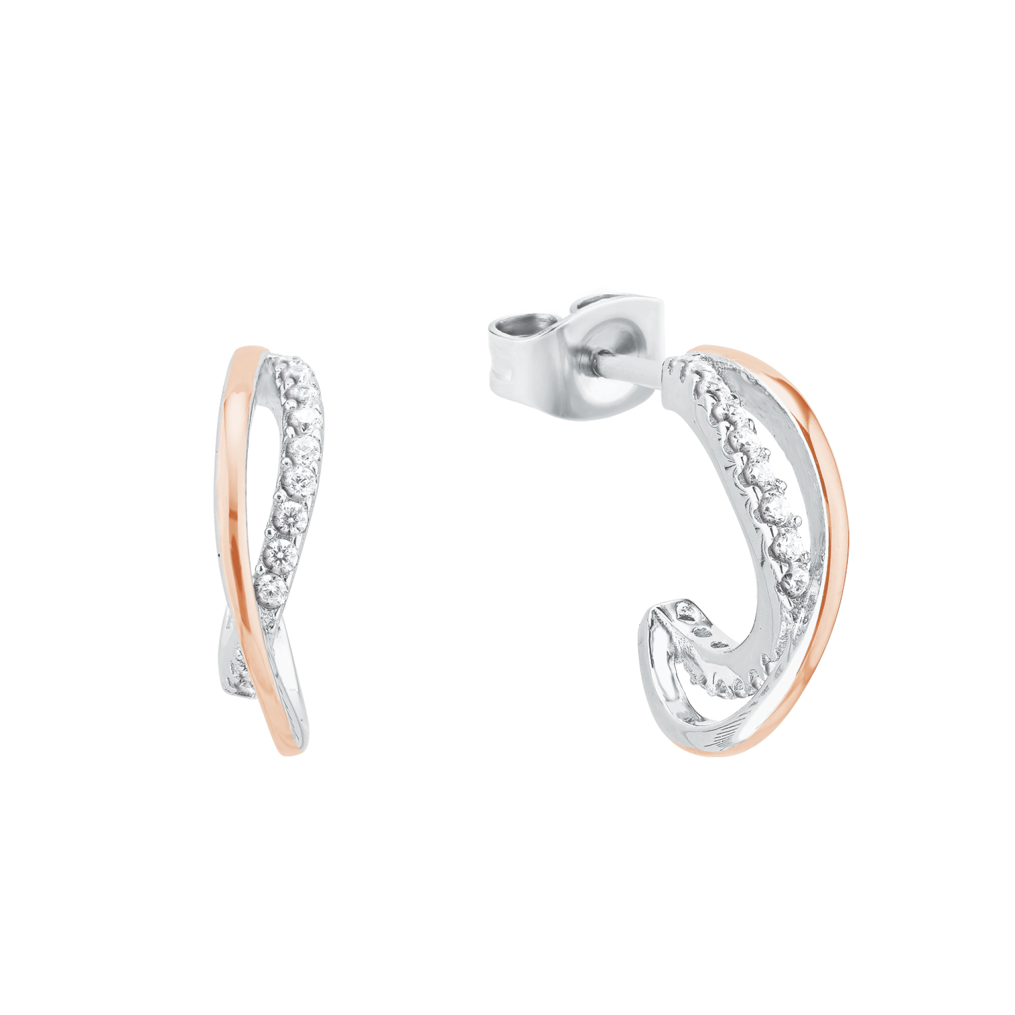 Oorknoppen van sterling zilver met zirkonia 2026195