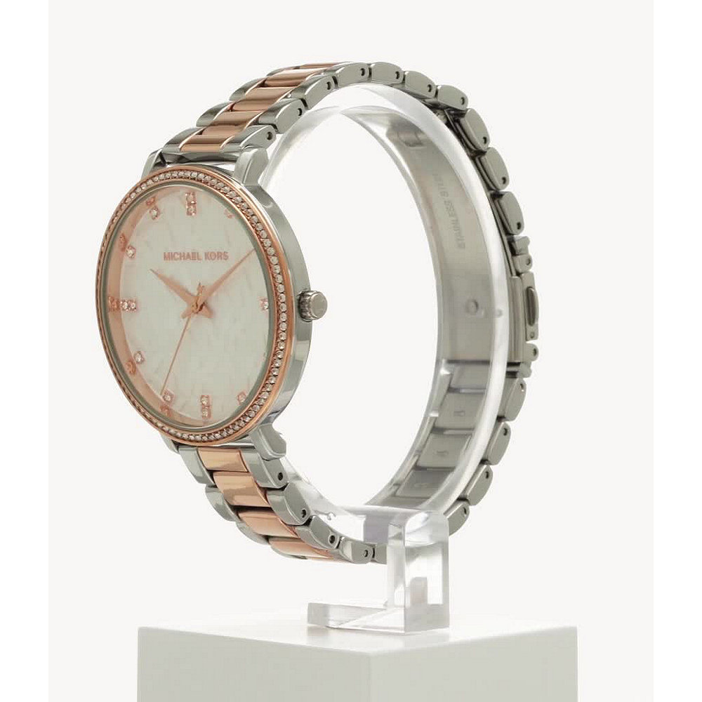 Pyper Tweekleurig Metaallegering Horloge met Drie Wijzers