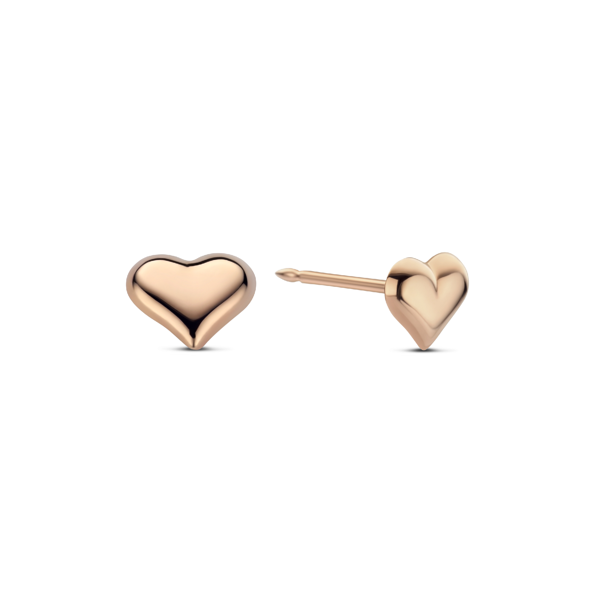 Schietoorknoppen 14K roségoud 7mm Hart 