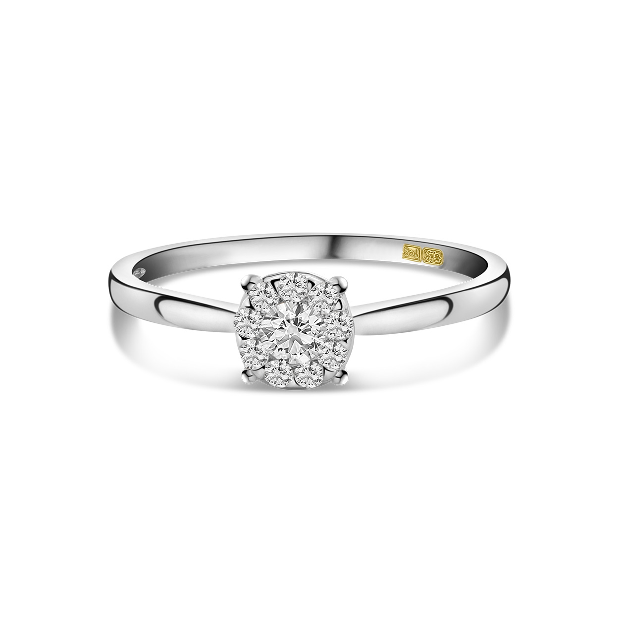 Witgouden ring met lab grown diamanten R480-RR010310ADI-LG-W