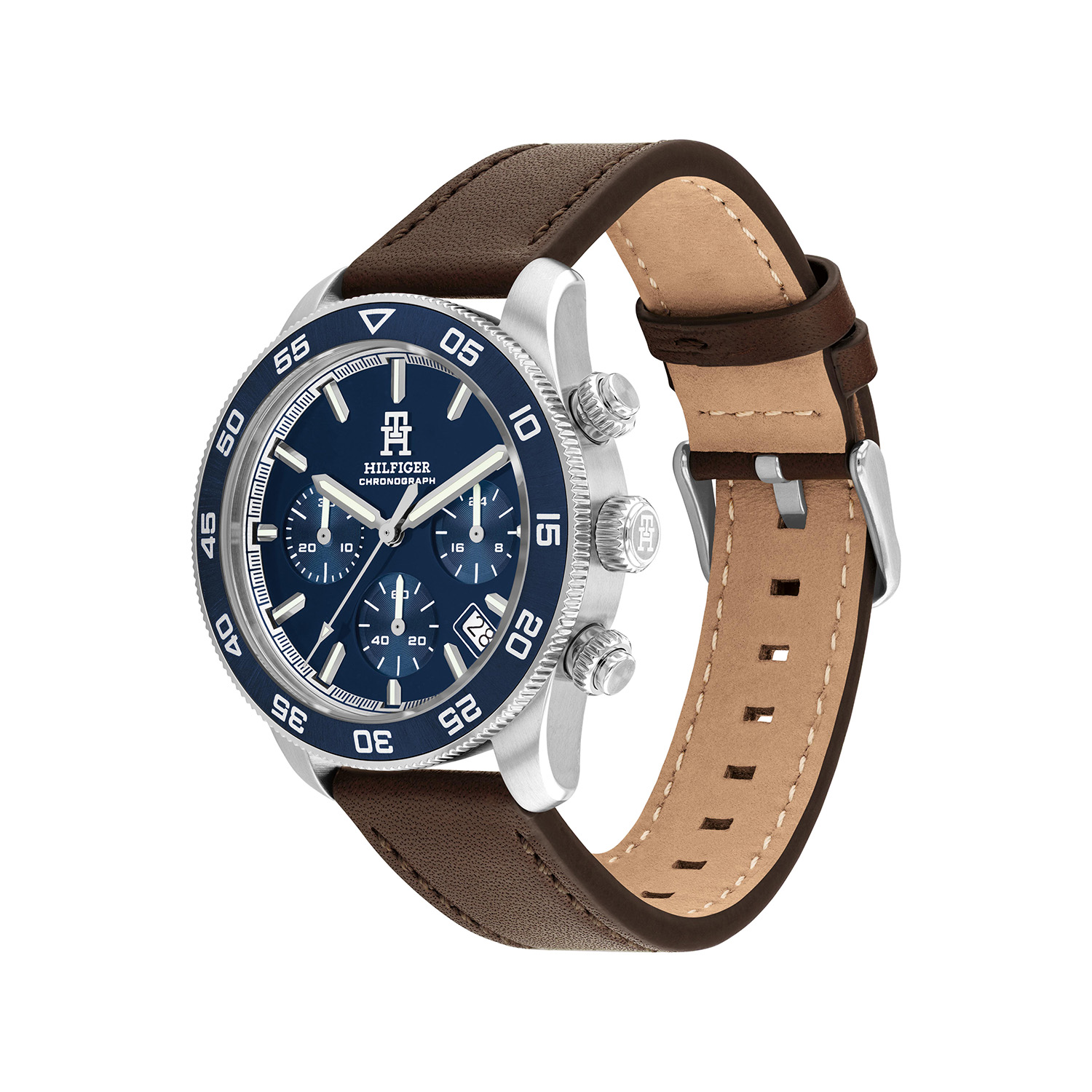 Herenhorloge TH85 Chronograaf Leer/Bruin - TH1792163