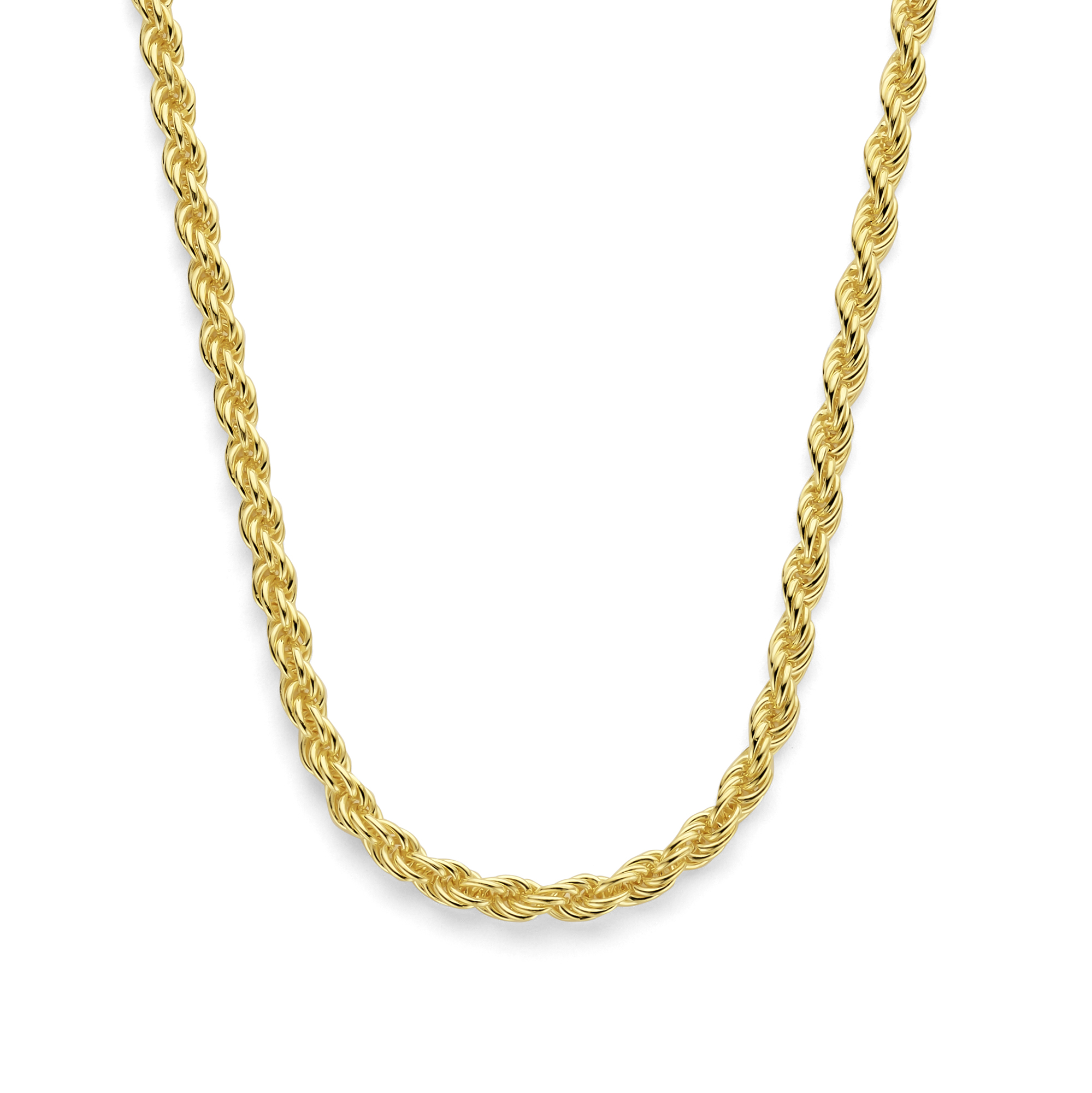 Koordketting van goud met zilveren kern 4 mm - 40-K04-Y