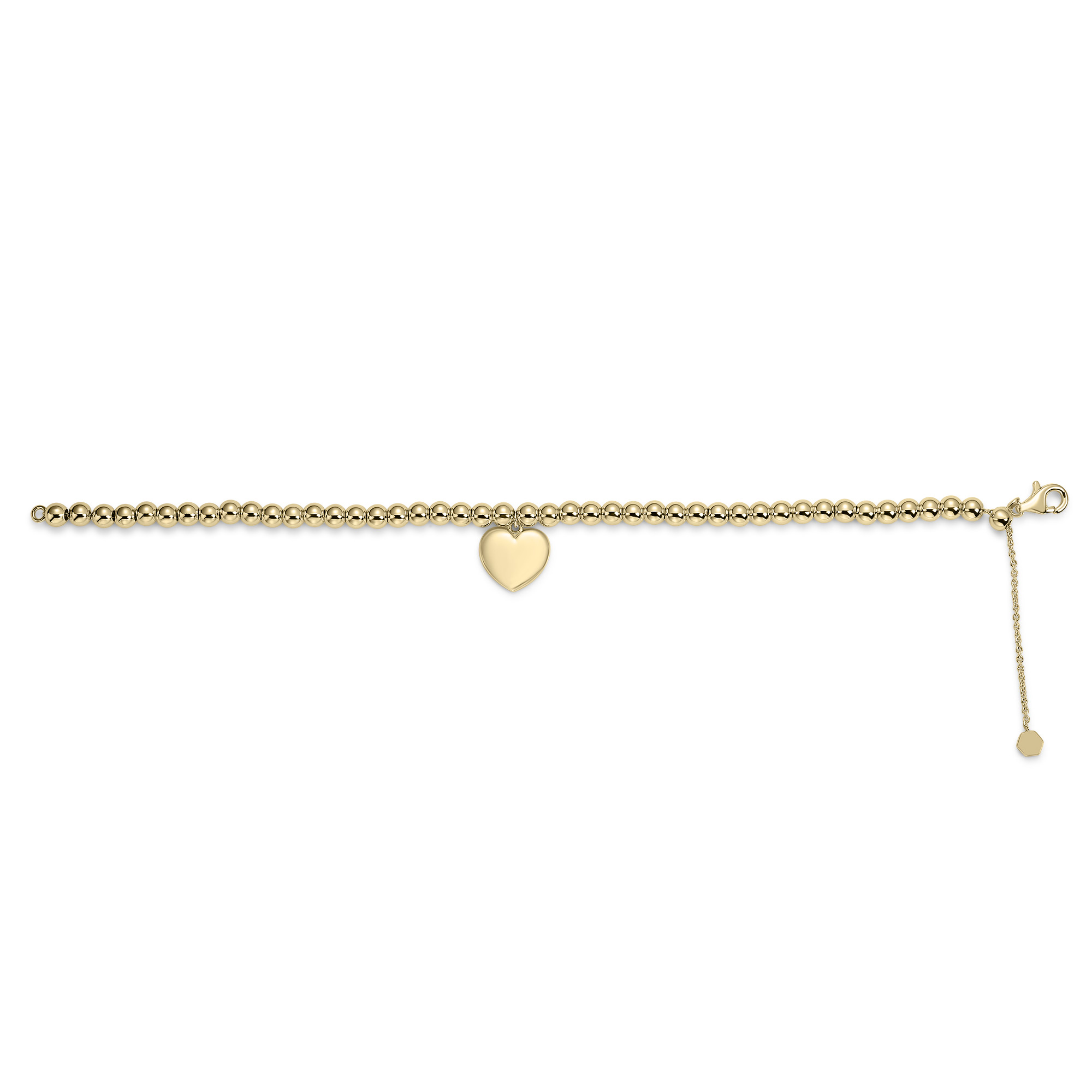 Kralenarmband Hart gold plated - B1043Y