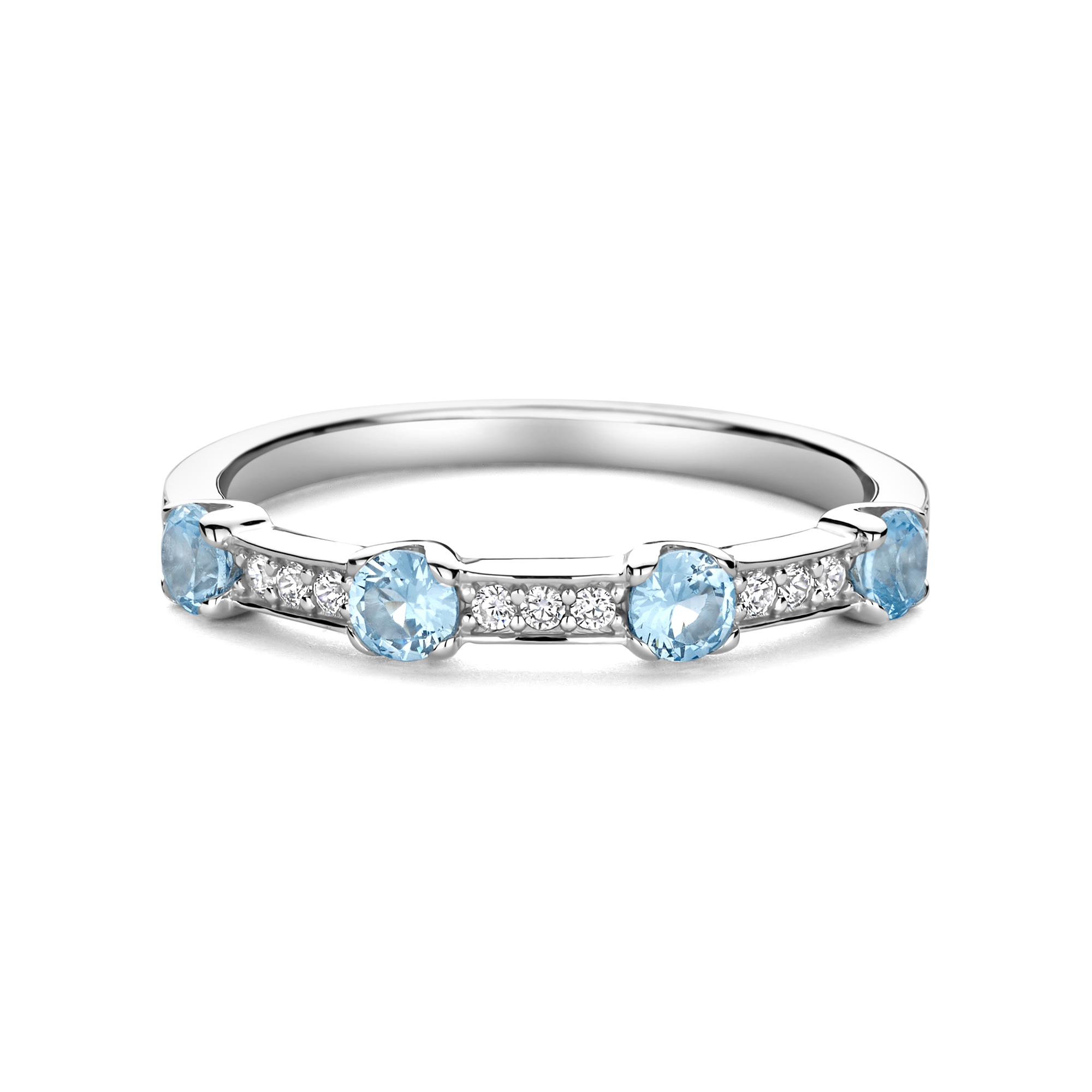 Ring sterling zilver met Blauw Spinel - RGR107972AS