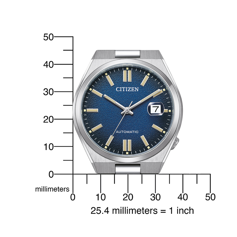 Stalen automatisch heren horloge donkerblauw W235-NJ0151-88L