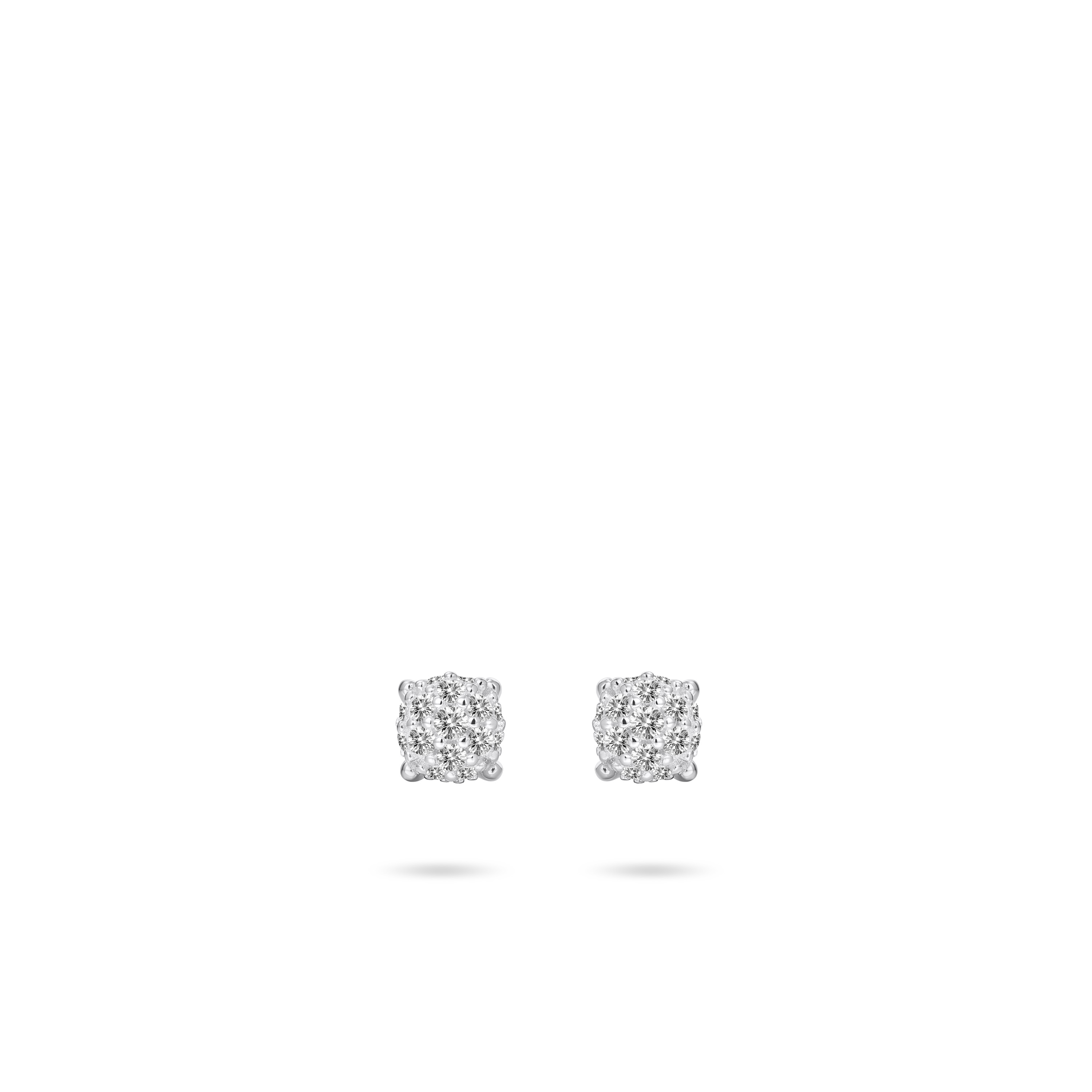 Oorknoppen sterling zilver met zirkonia - E1077