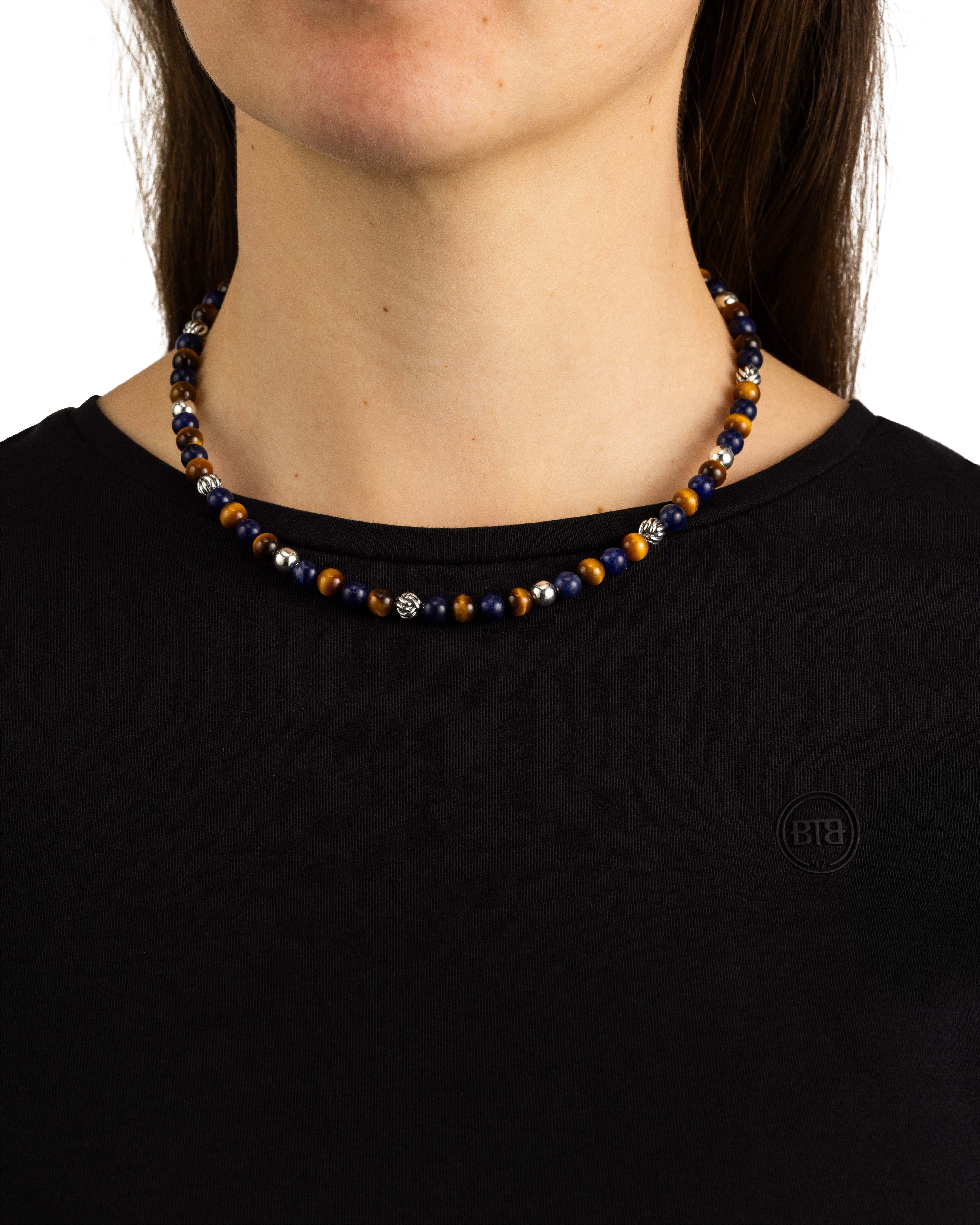 Ketting Spirit Bead Mini Mix Sodalite Tiger Eye - 862