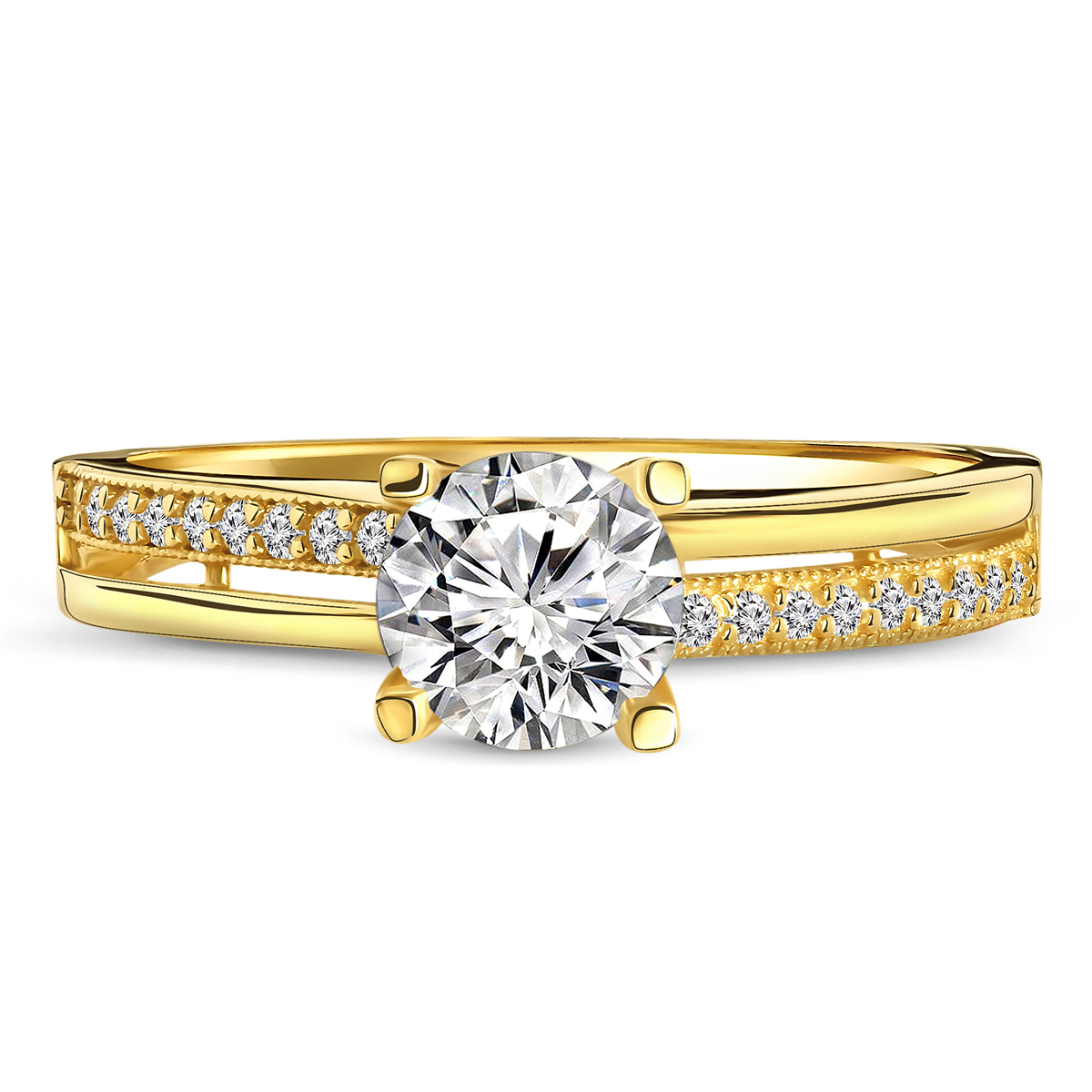 Gouden ring met zirkonia