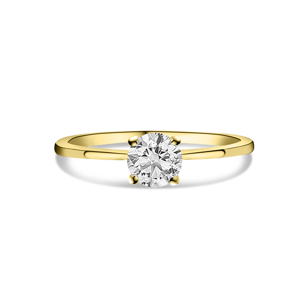 Geelgouden ring solitair met lab grown diamant R159-R23MK0004-LG-070-Y