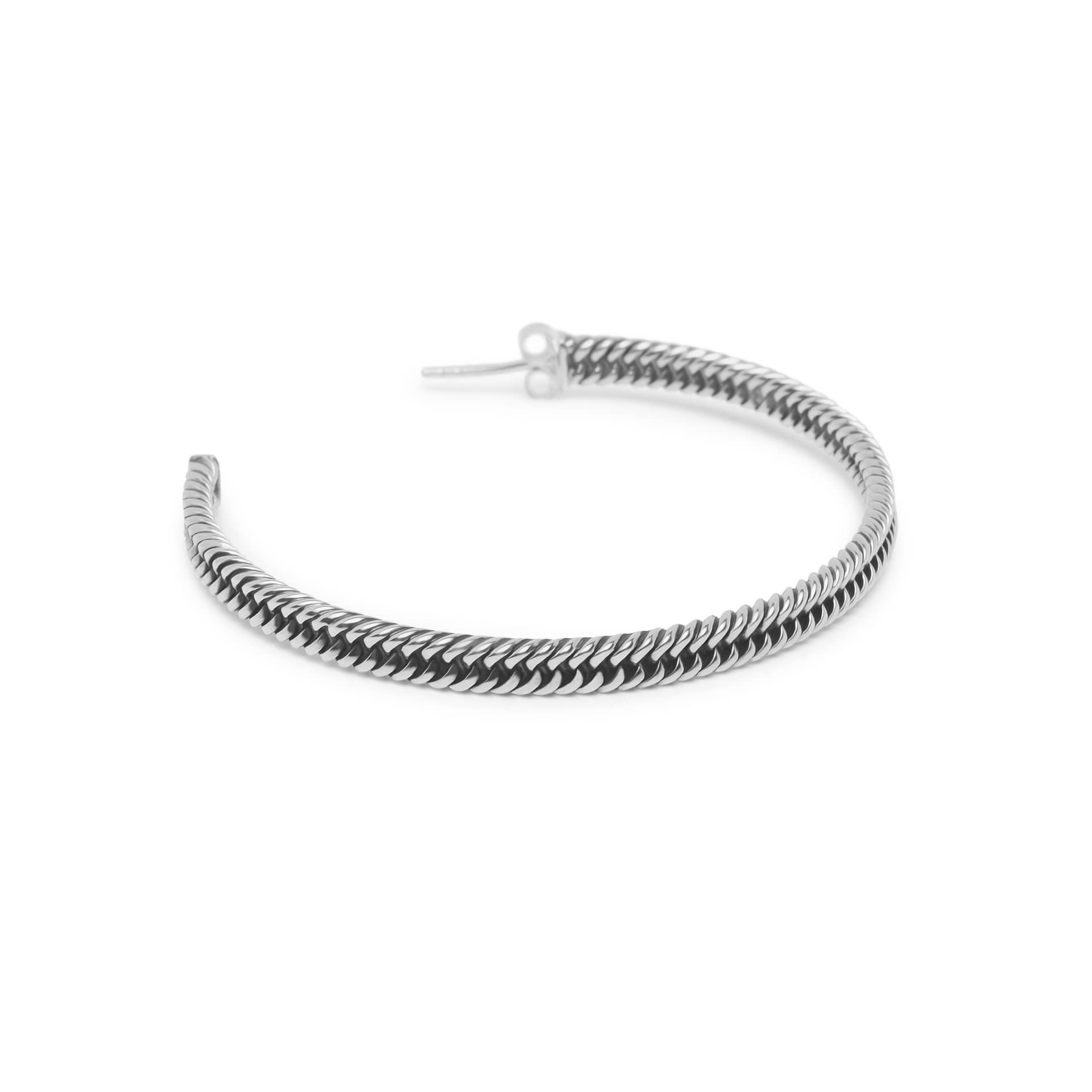 Oorbellen Chain Hoop van sterling zilver 445