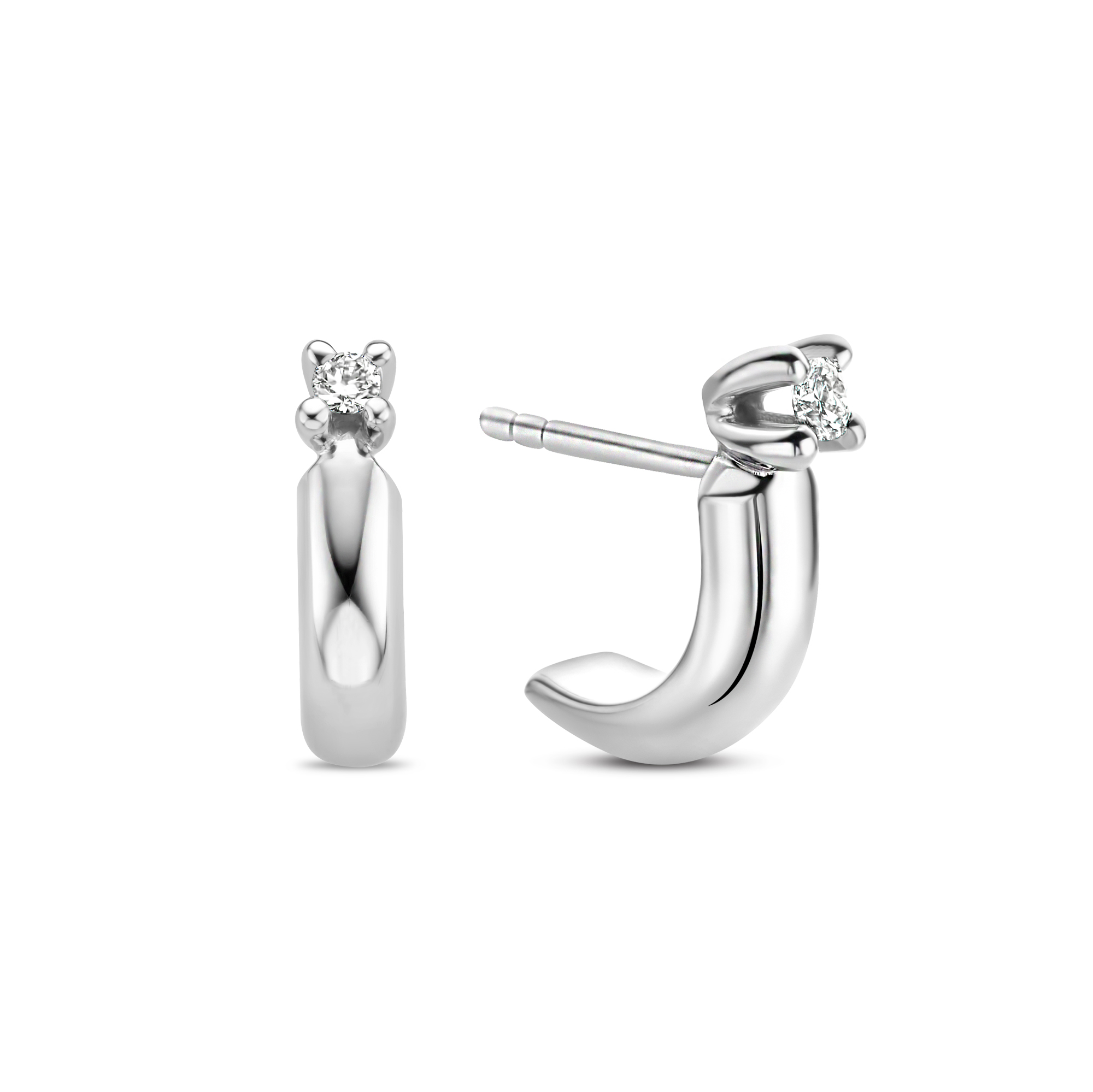 Witgouden oorstekers 0.12 ct diamant 41815633