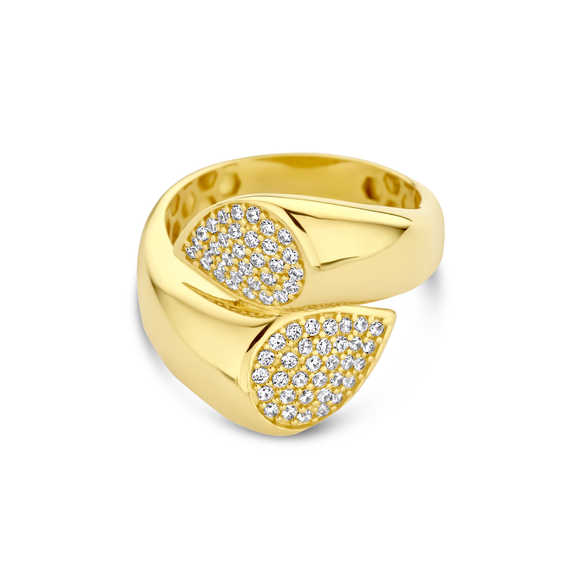 Geelgouden ring met zirkonia X5-X4ZFUR0139