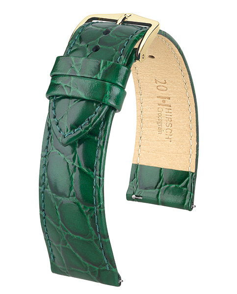 Horlogeband Crocograin M van leer 16 mm 12302840-1