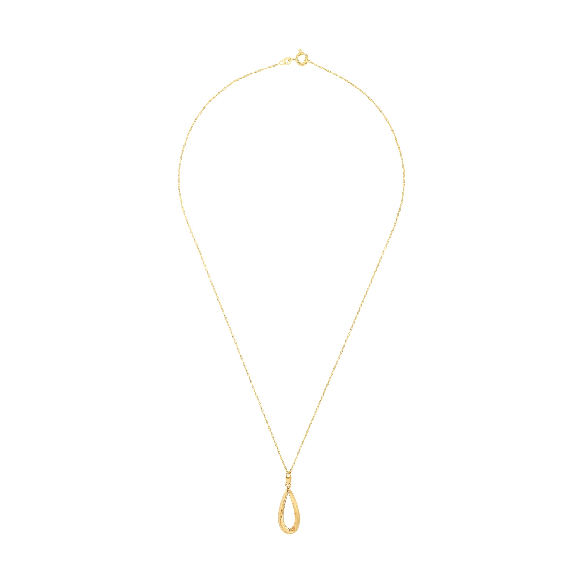 Ketting geelgoud met hanger en diamant - 2030629
