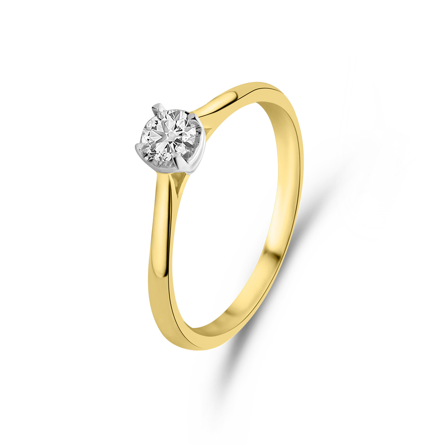 Geelgouden ring met lab grown diamant R404-IGR39565-LG-YW