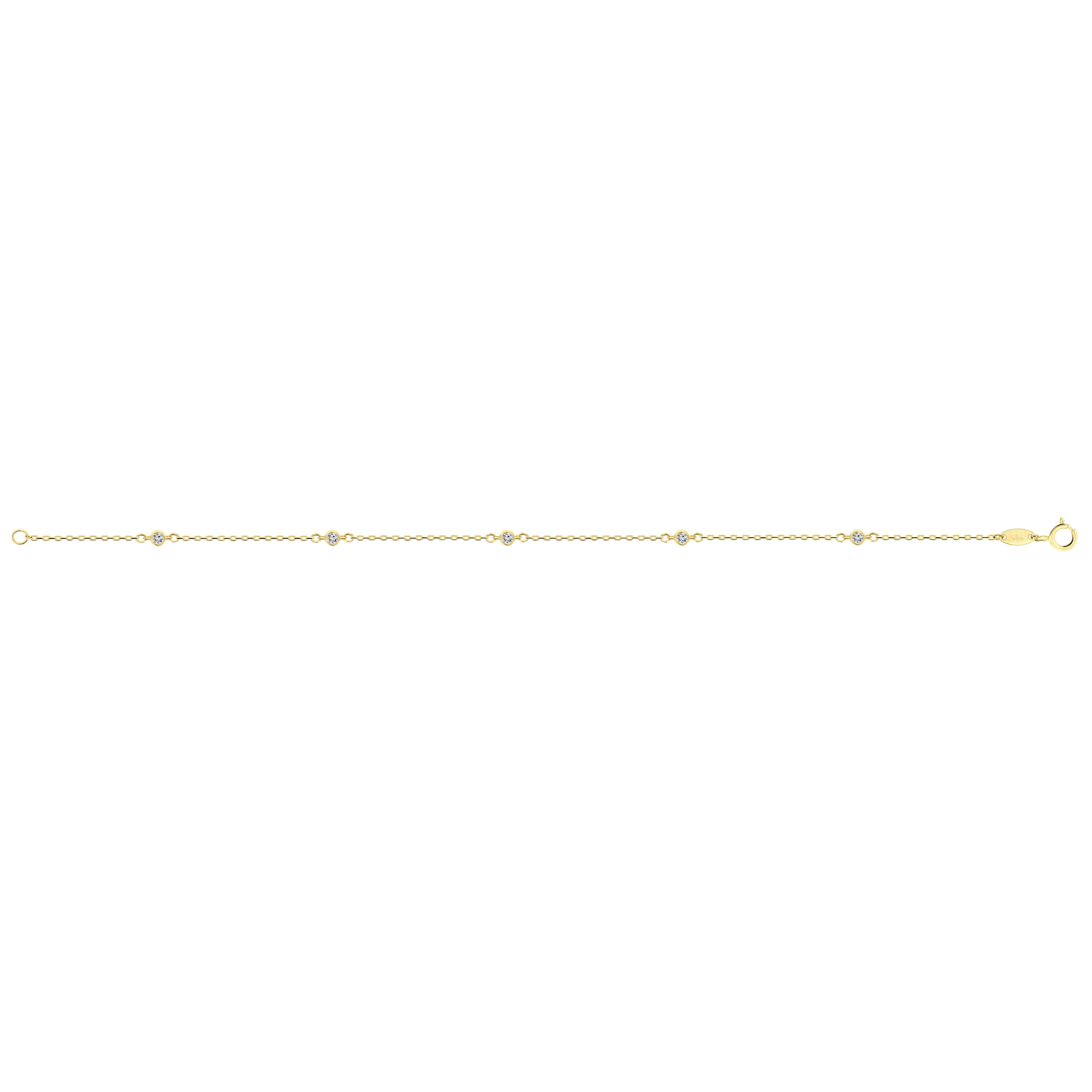 Geelgouden armband met zirkonia FFOR6B3031-FCZ