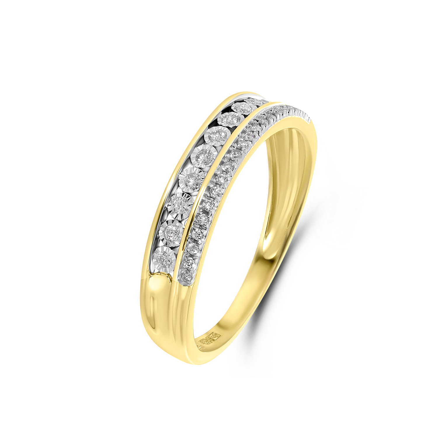 Bi-color ring met diamant R138-RG67262-YW