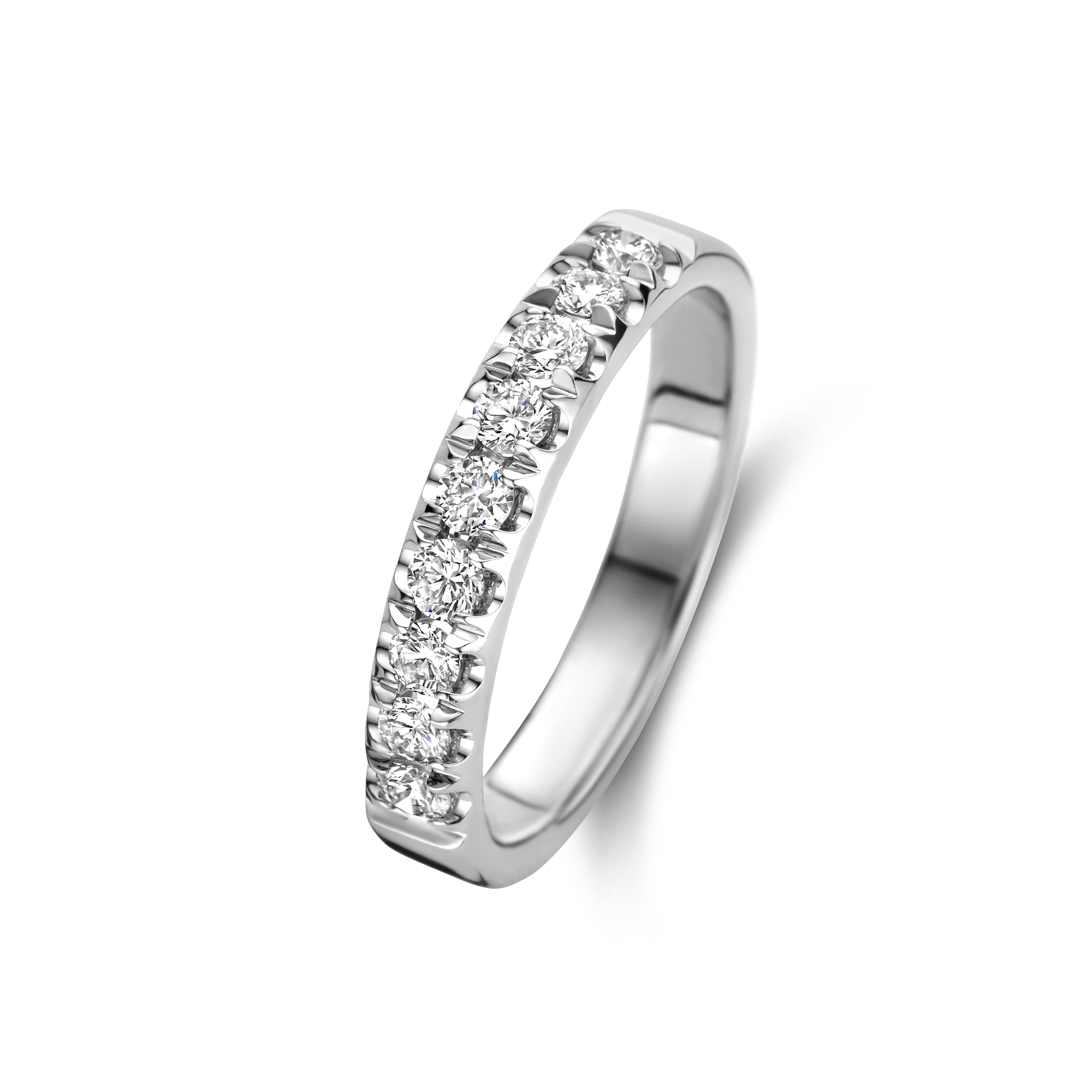 Witgouden ring met lab grown diamant R01-MLN486-045