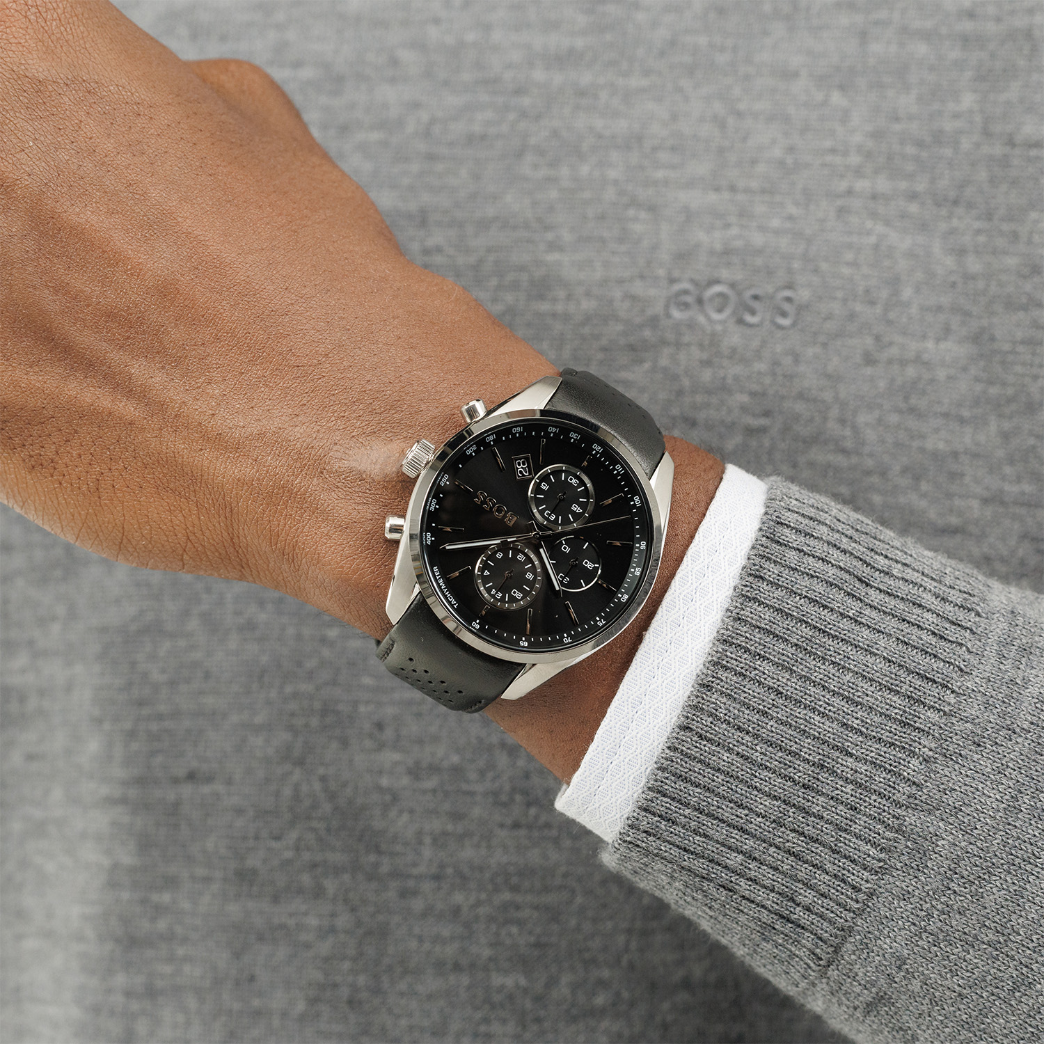 Herenhorloge Grand Prix Leer - HB1514224