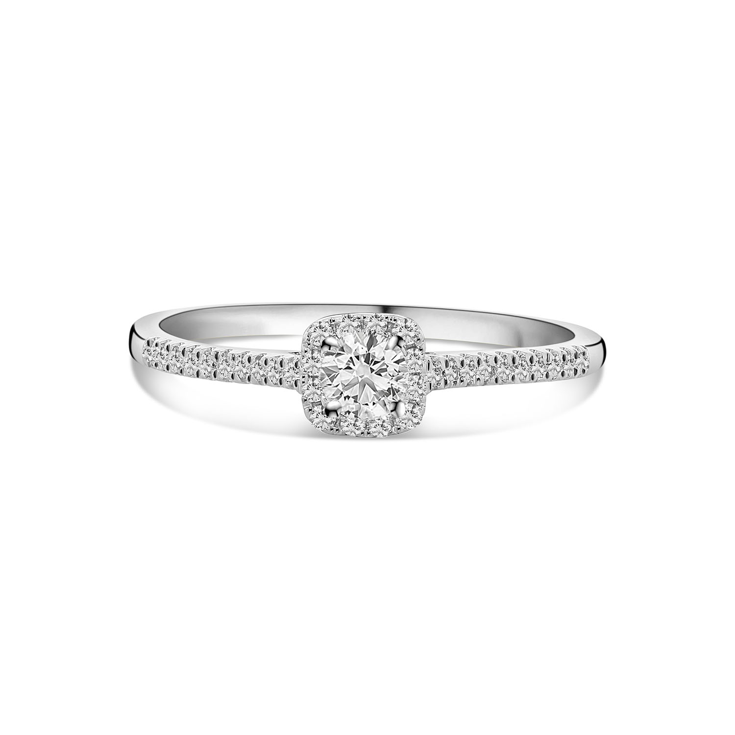Witgouden ring met Lab grown diamant R404-R42373-LG-W