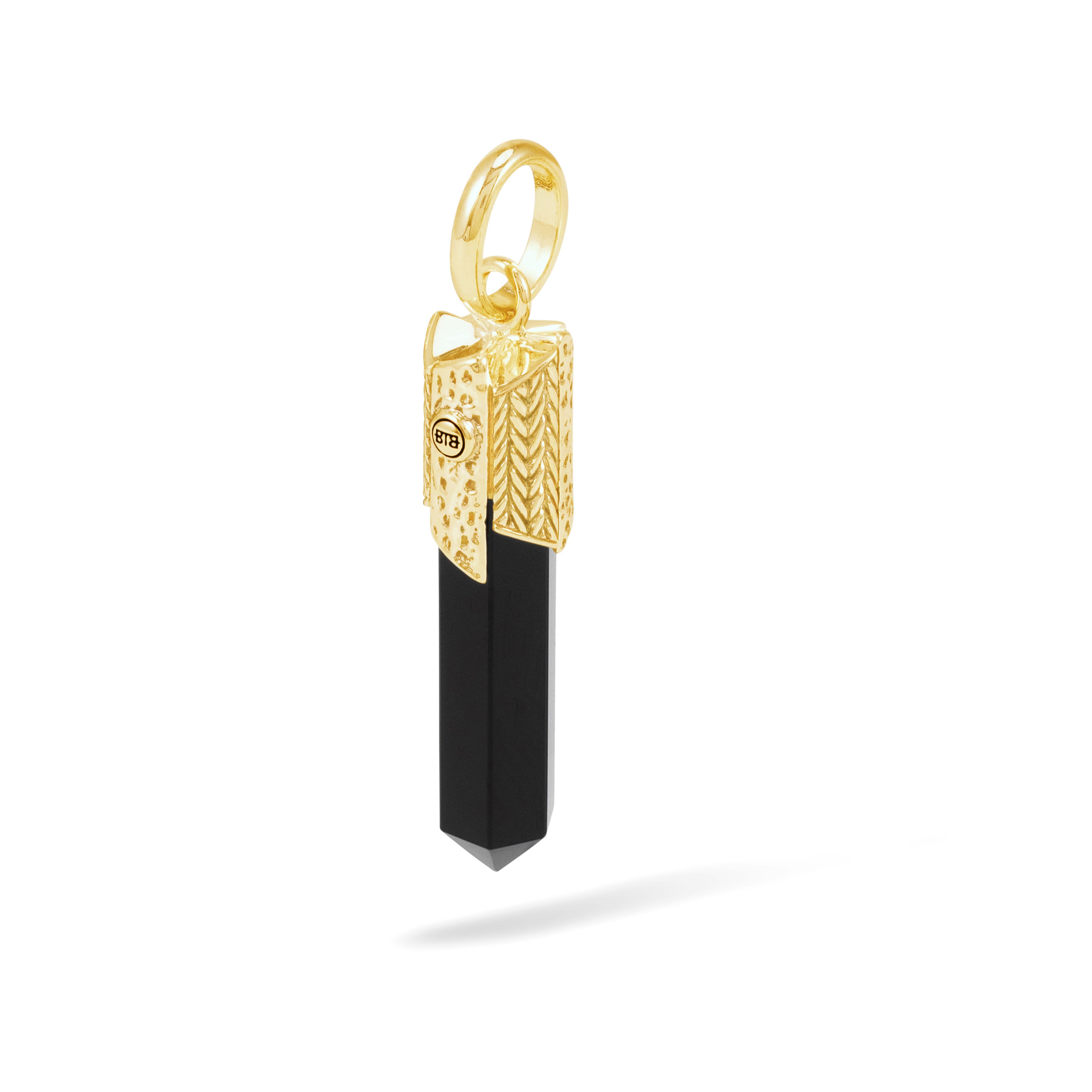 Hanger Edelsteen Gold Plated Onyx - 701ONGV