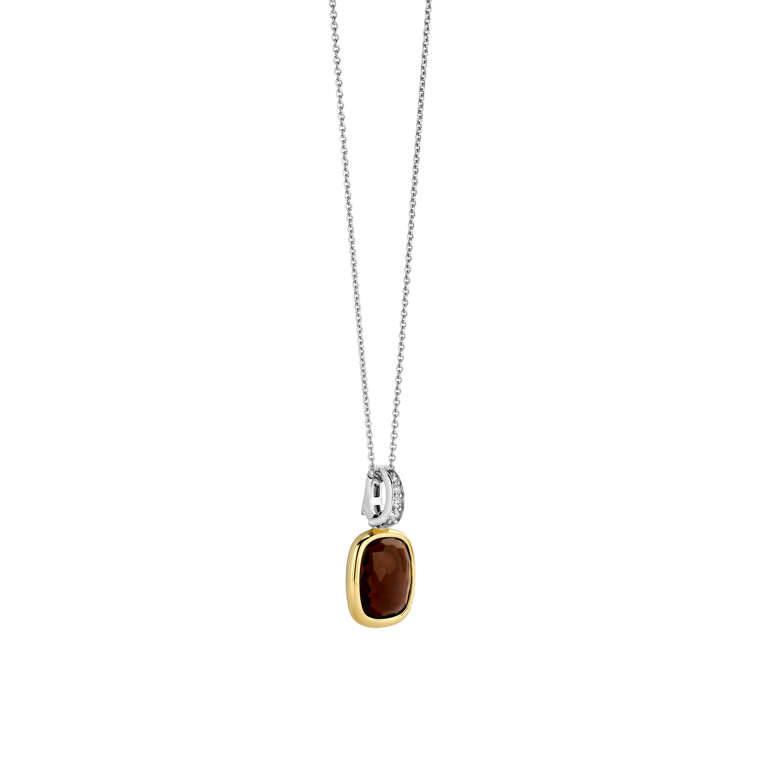 Ketting met rookkwarts hanger - 6852SQ